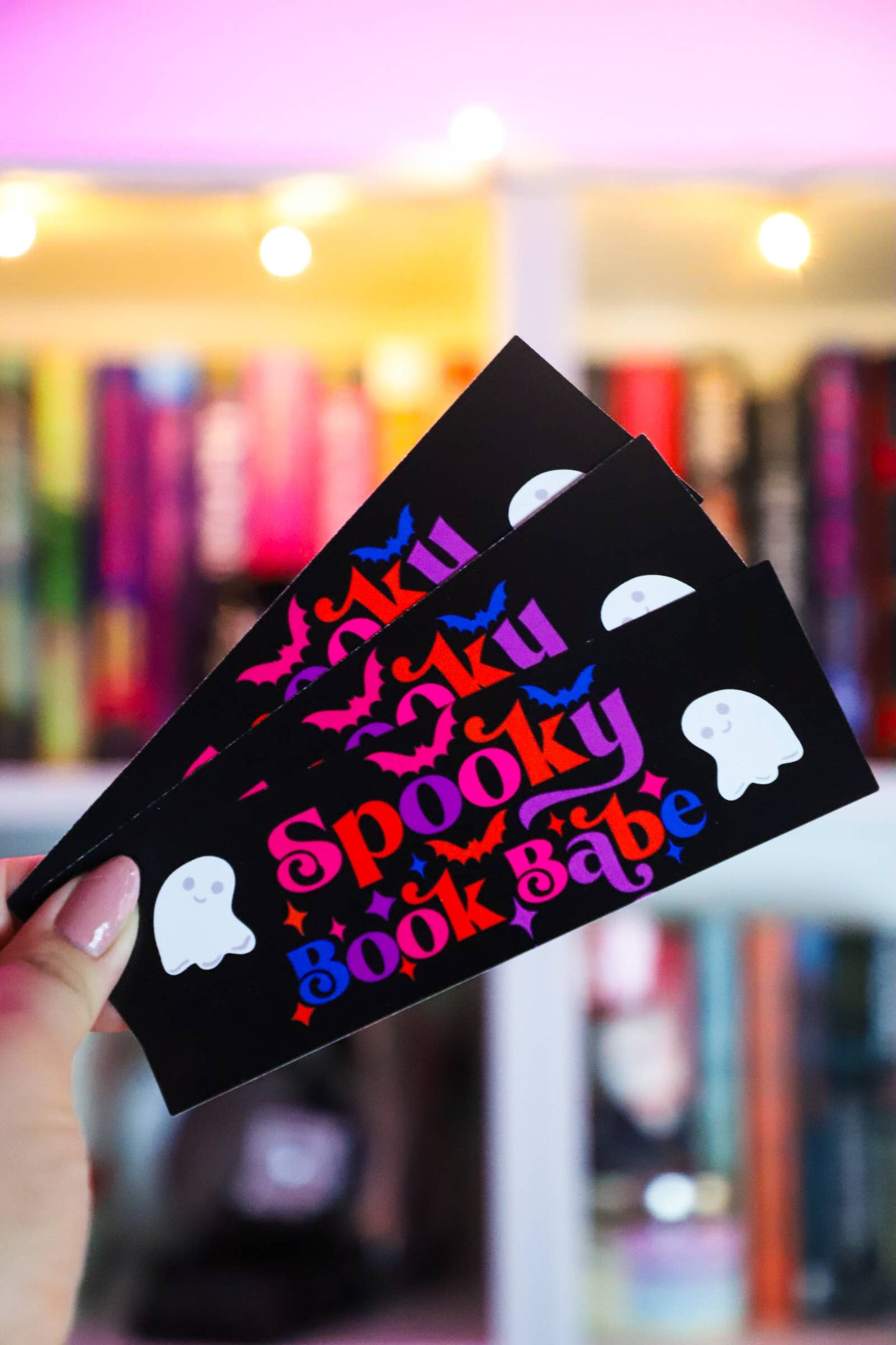 Furever Booked - Spooky Book Babe Bookmark: Laminated