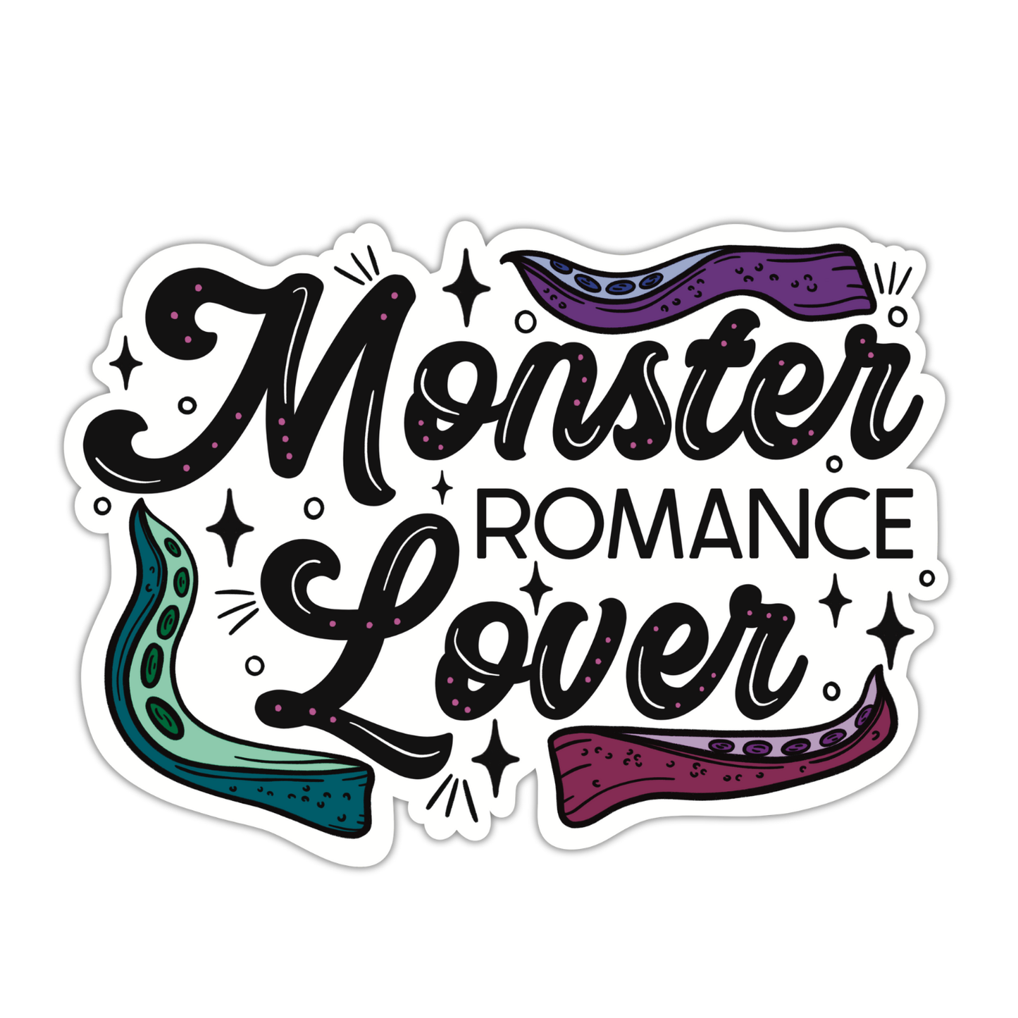 Midnight Door Studio - Monster Romance Lover Bookish Vinyl Sticker: Loose Sticker / Glitter Vinyl