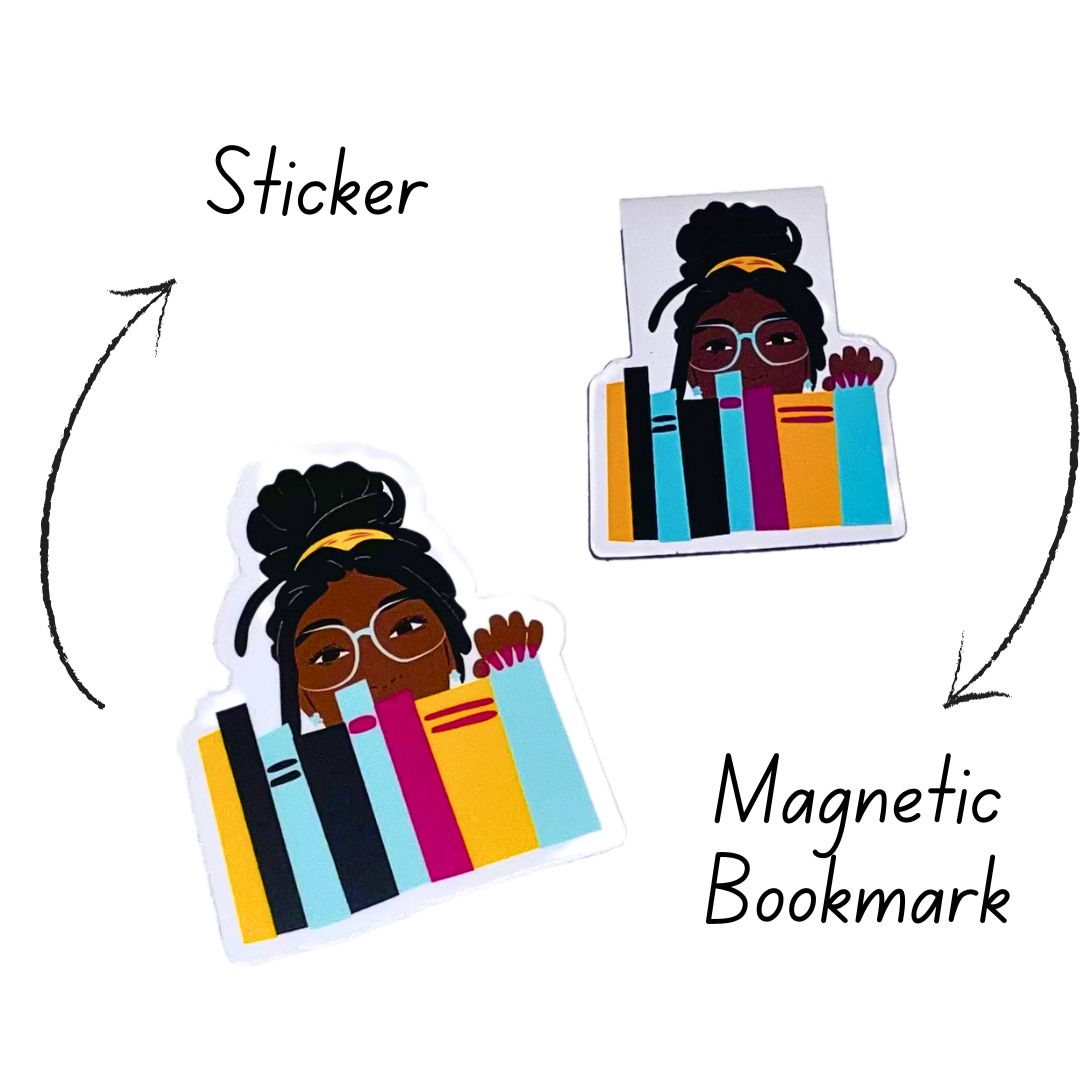 CheerNotes - My Book Shelf Stickers | Black Girl Book Lover | Bookish