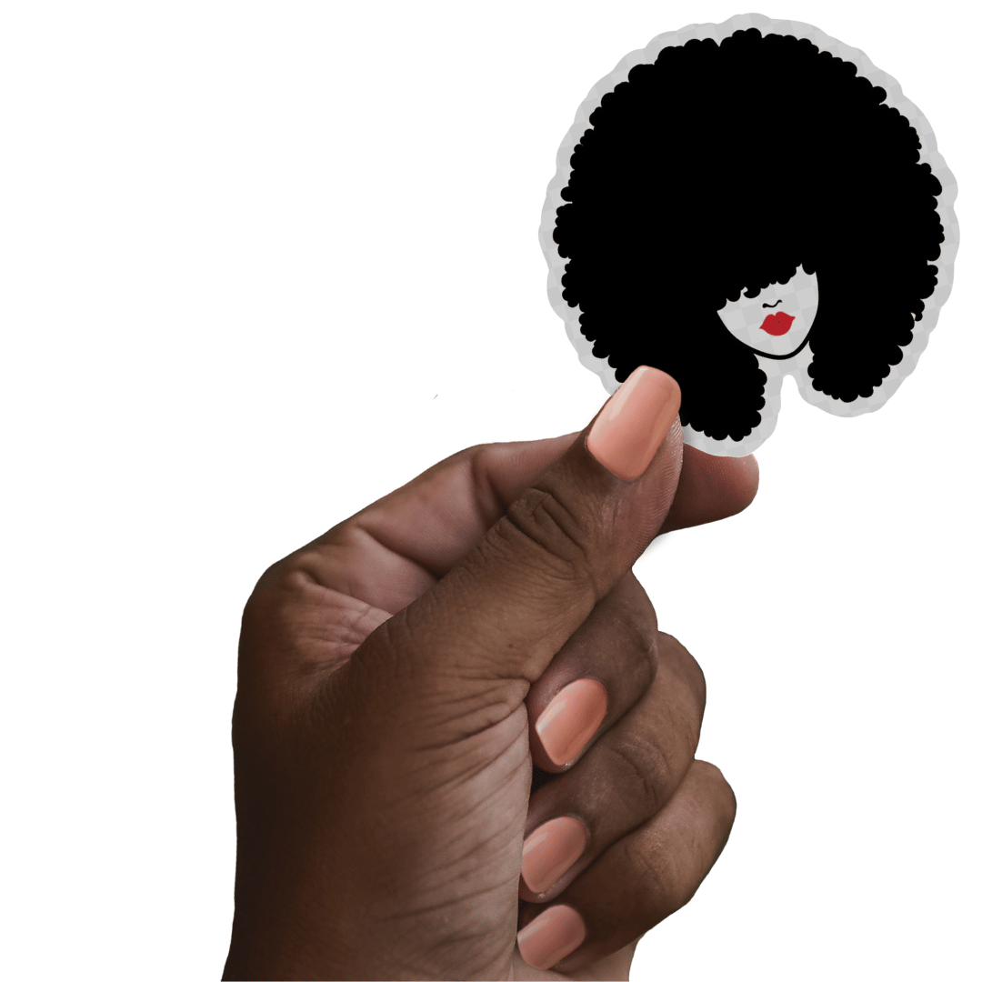 CheerNotes Greeting Cards & Stationery - Afro and Red Lip Sticker