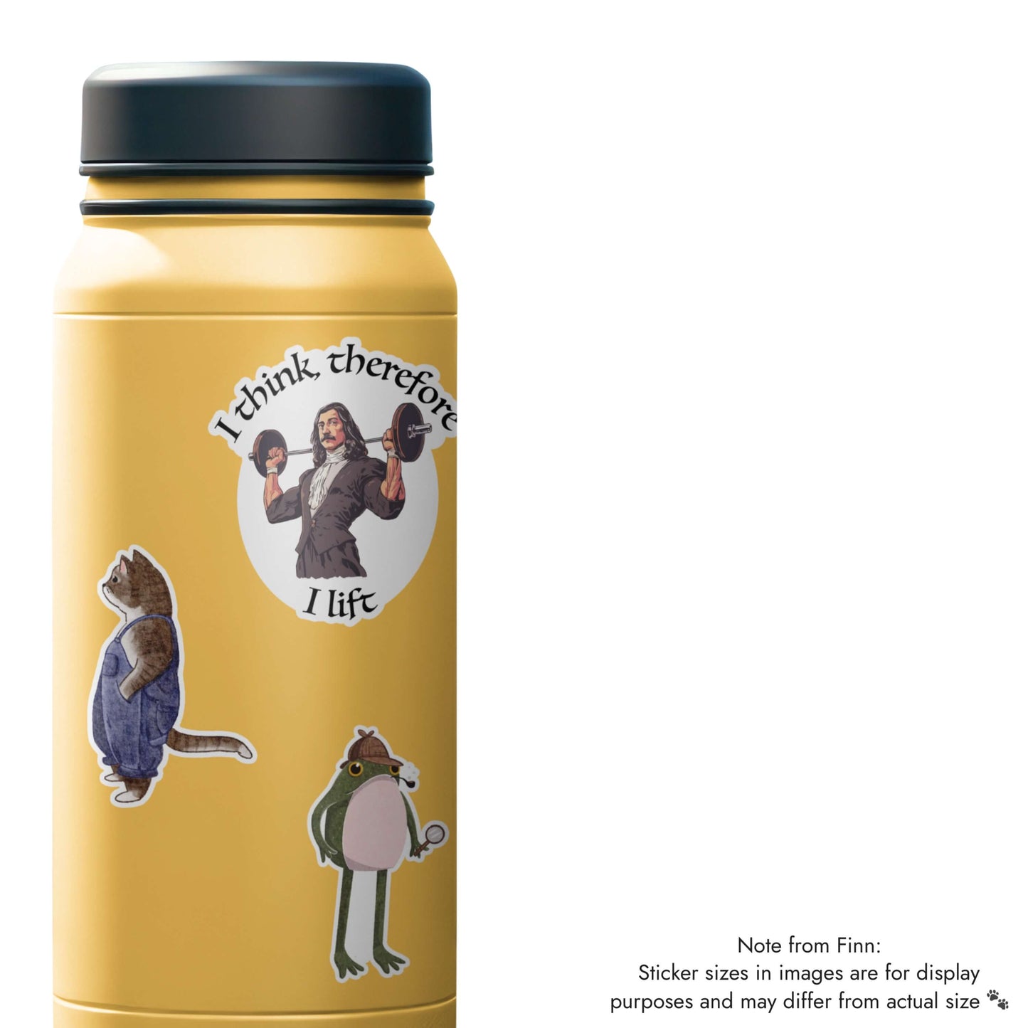 Stick With Finn - Detective Frogson Frog Sticker: 1.9 x 3.1 in