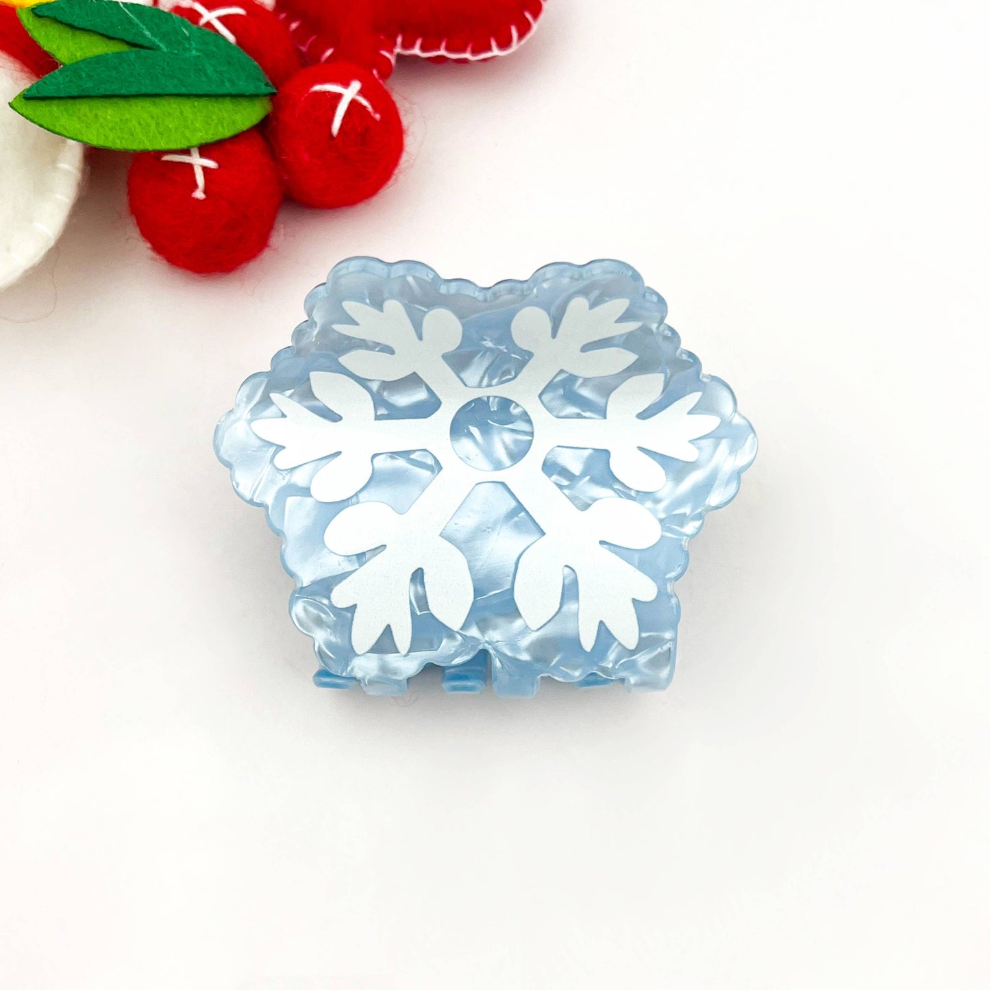 mildstyles - Christmas Festive Acrylic Printed Hair Claw: F