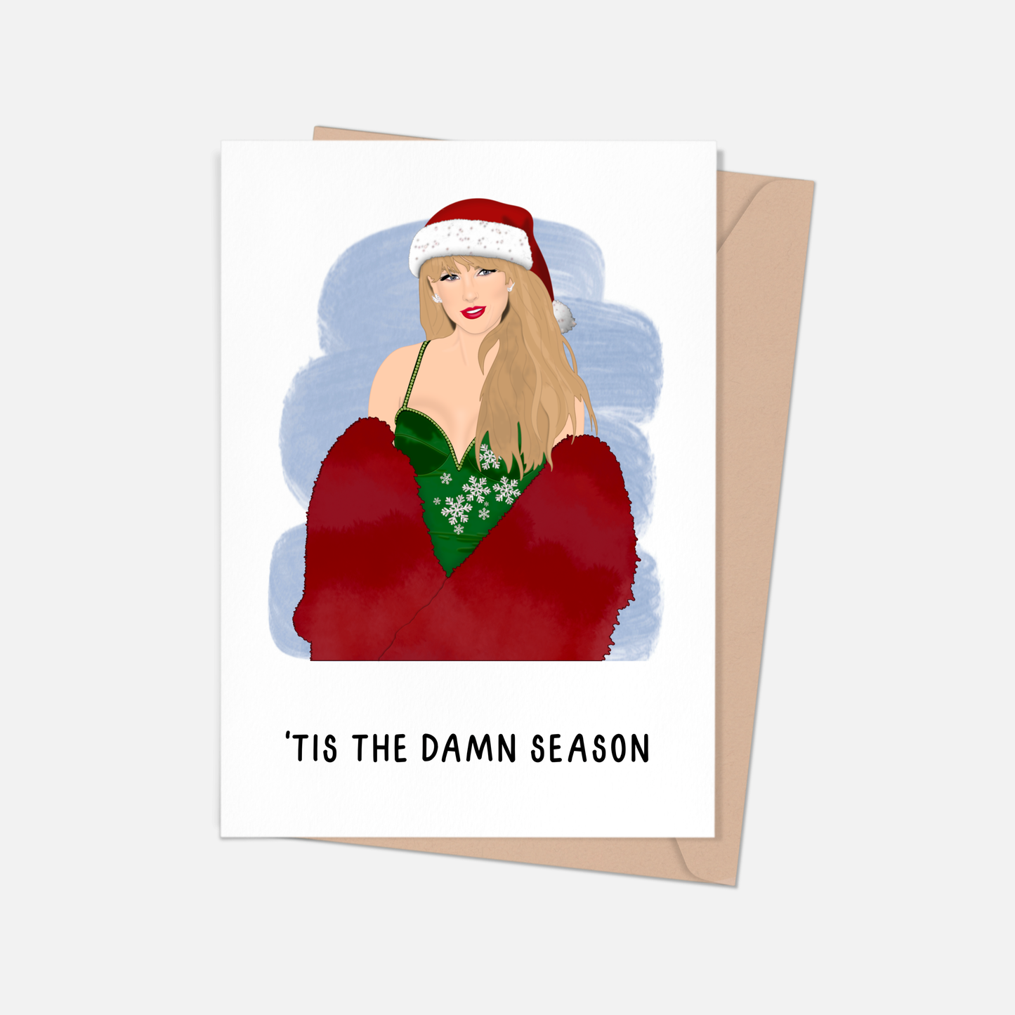 Shop Trimmings - Taylor Swift Santa Tis the Damn Season Holiday Card