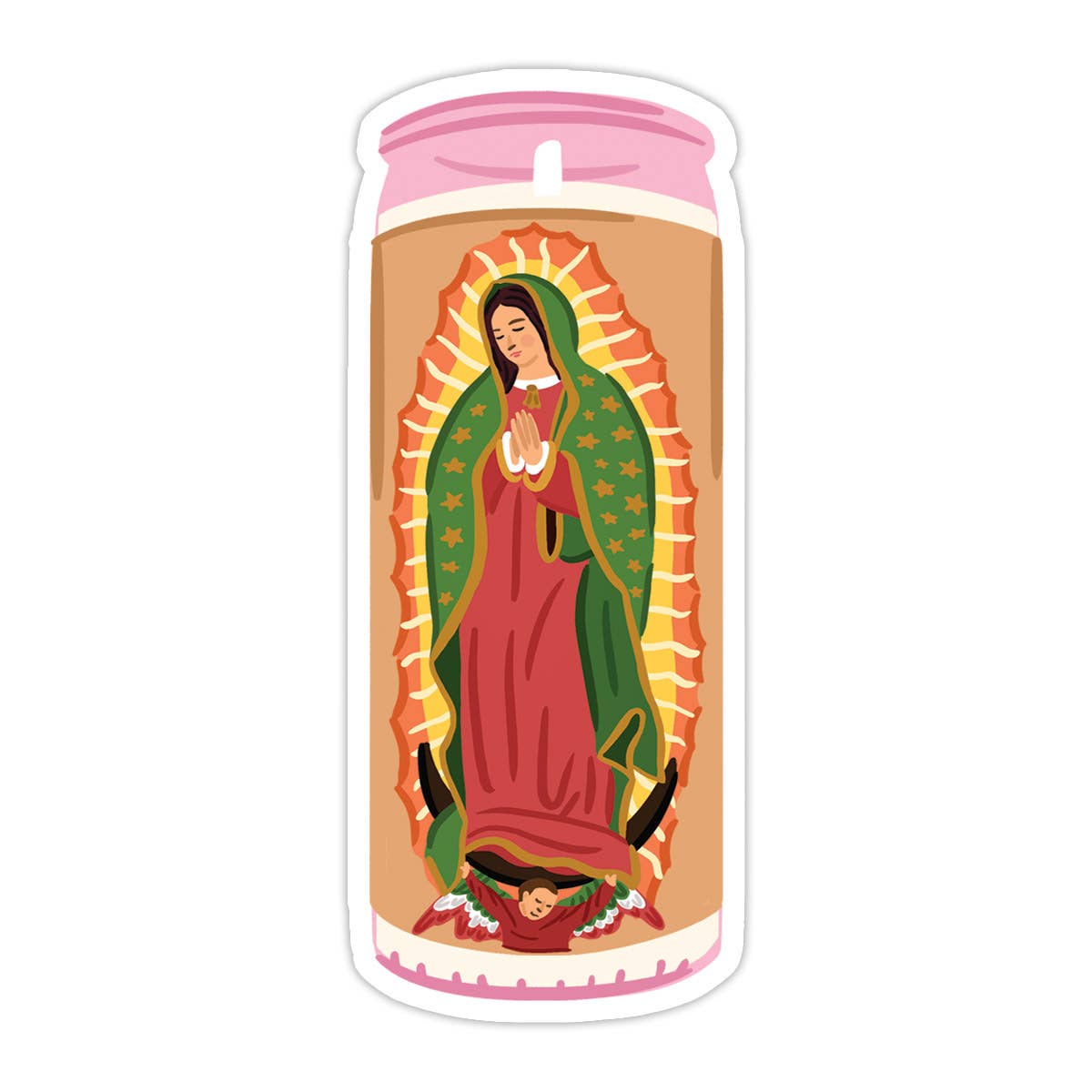 Bloomwolf Studio - Virgencita Candle Vinyl Sticker