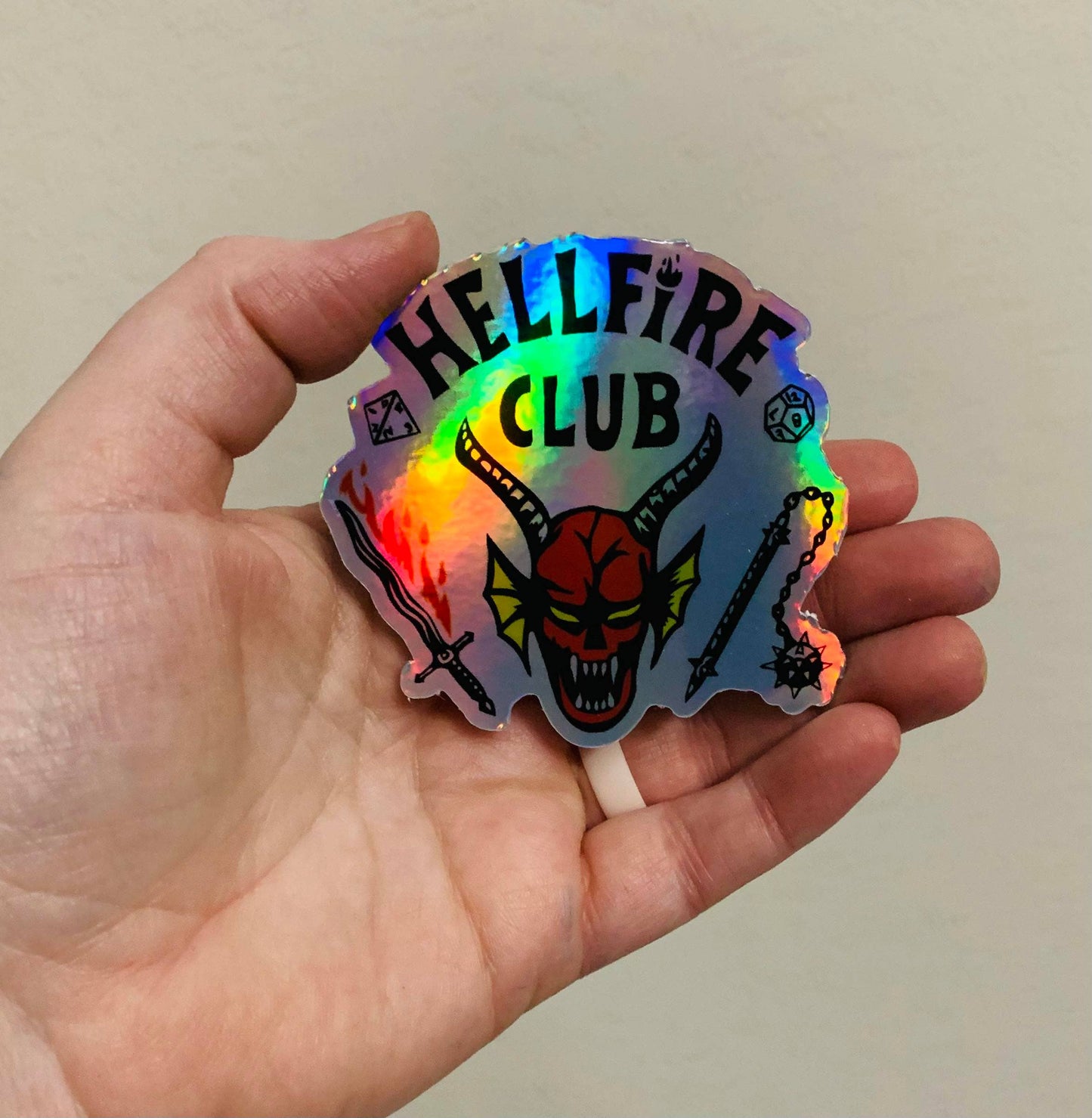 Oily Graphic Creations - Hellfire Club-Stranger Things Sticker/Magnet: Glossy vinyl