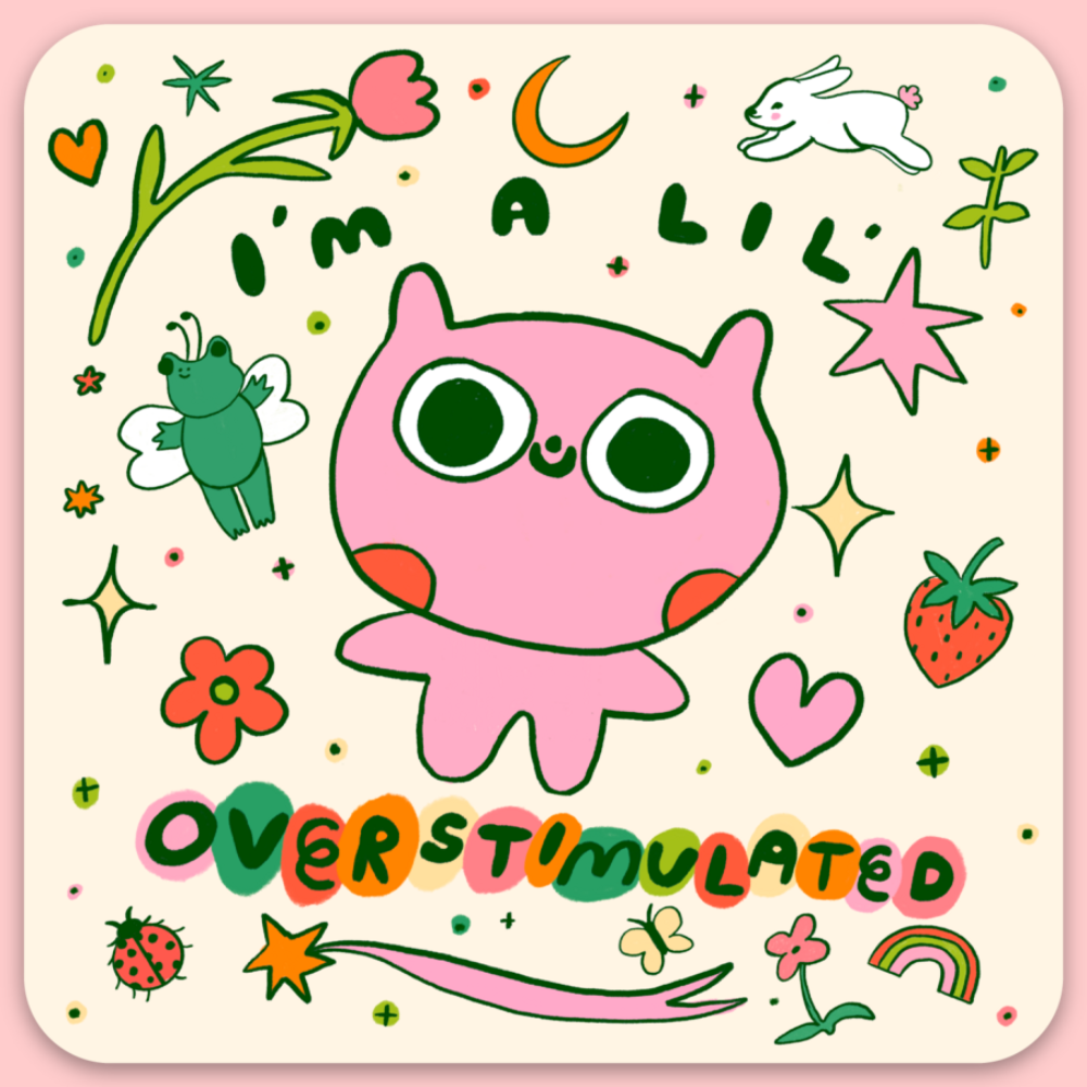 Tender Ghost - Lil Overstimulated Sticker