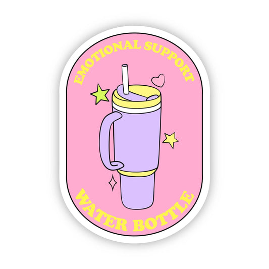 Big Moods - Emotional support water bottle sticker (pink)