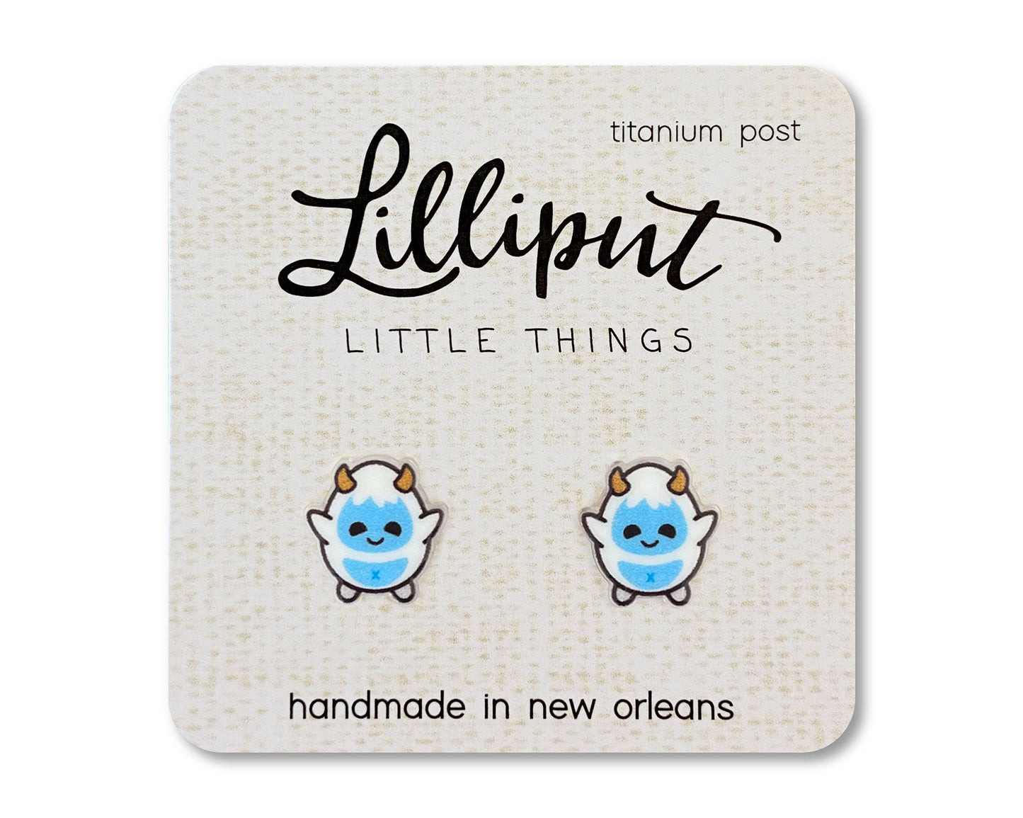 Lilliput Little Things - Yeti Earrings // Winter Earrings