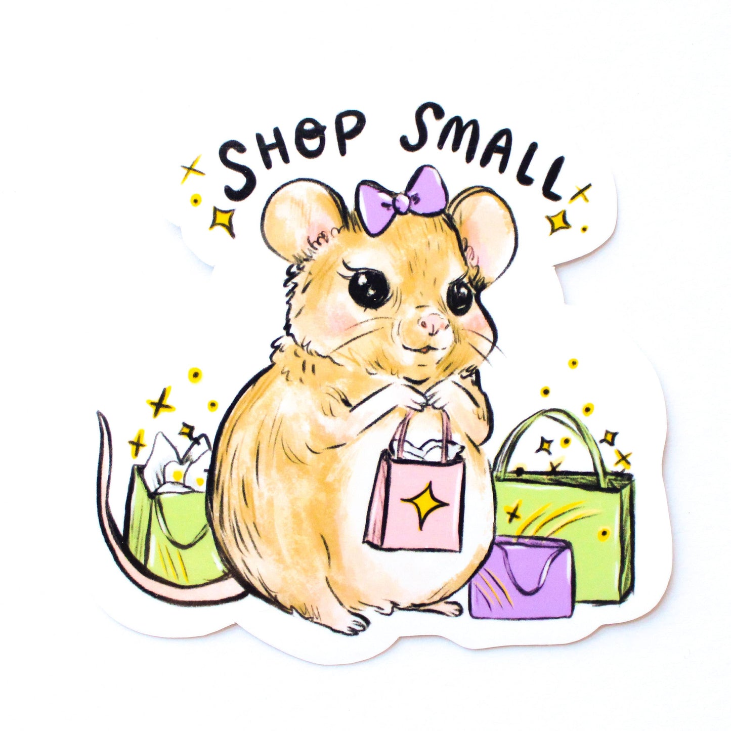 Amy Hartelust Art and Illustration - Shop Small Mouse Vinyl Sticker