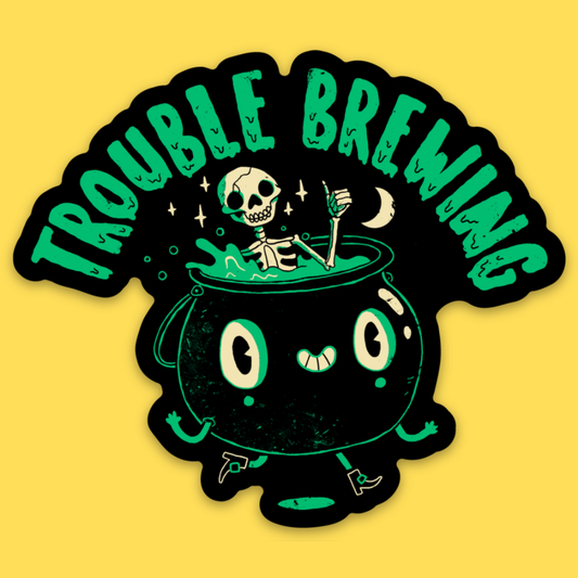 Wicked Clothes - 'Trouble Brewing' Sticker