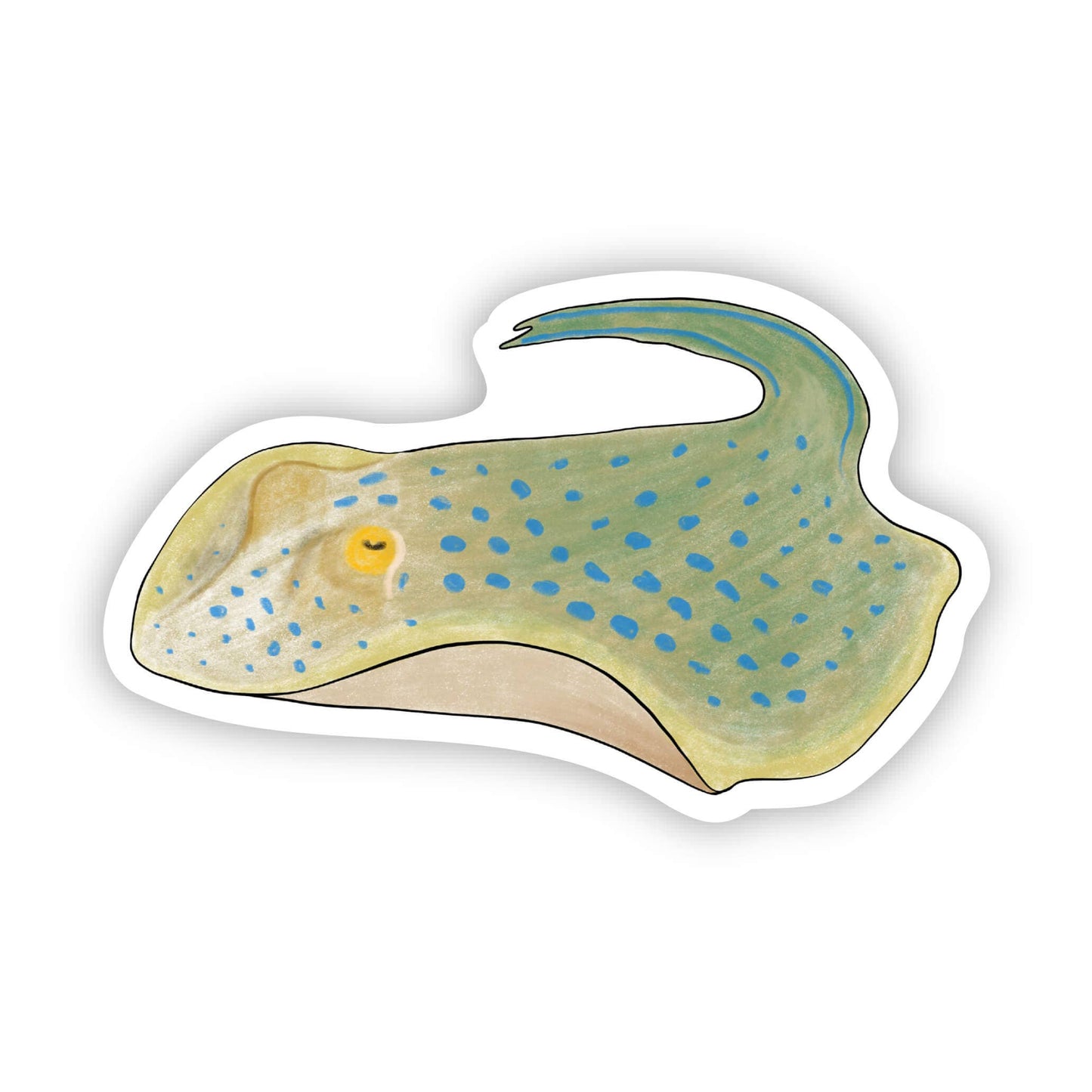 Big Moods - Blue Spotted Manta Ray Sticker