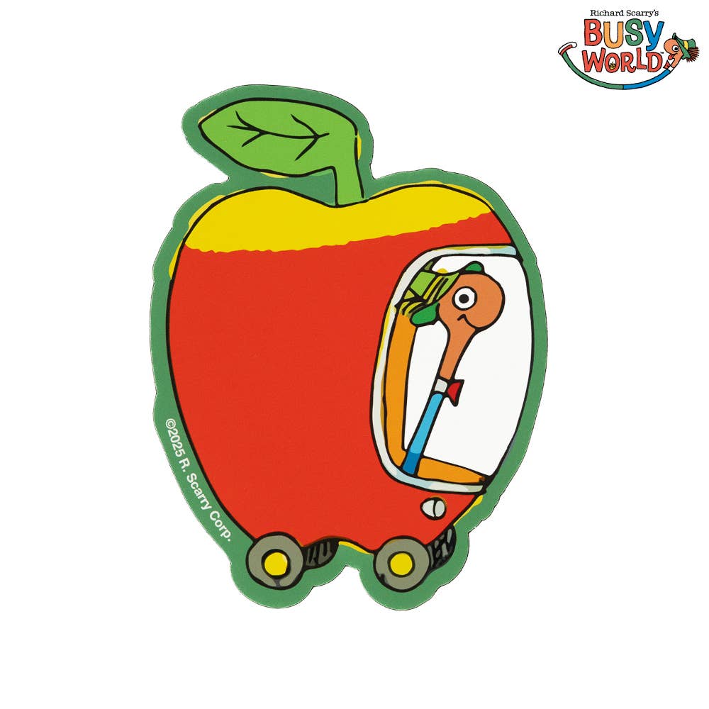 Three Potato Four - 3P4 x Richard Scarry® - Apple Car Sticker