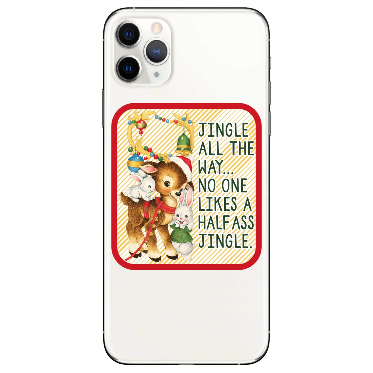 Juju and Moxie - Holiday Christmas Reindeer Swear High Quality Vinyl Sticker