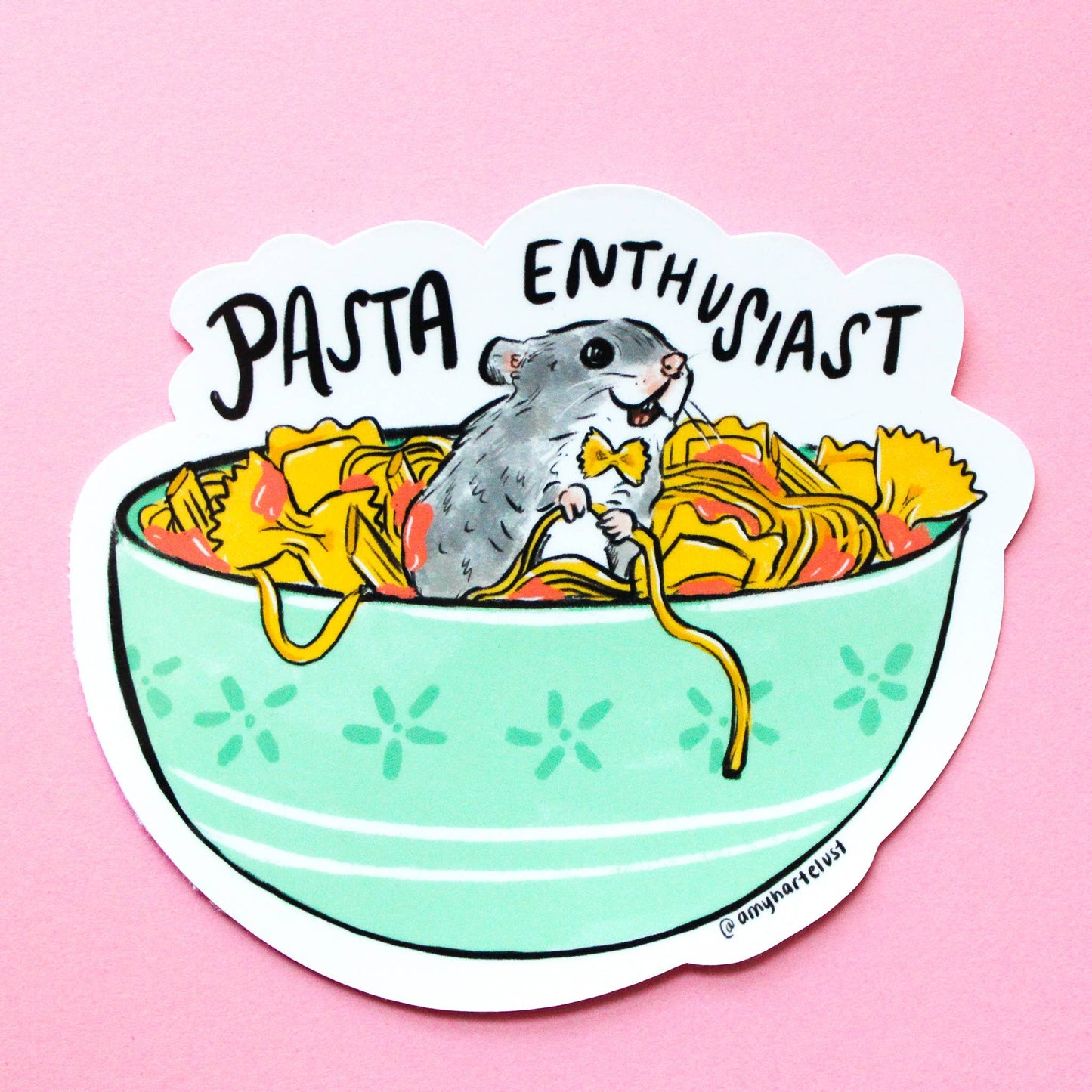 Amy Hartelust Art and Illustration - Pasta Enthusiast Vinyl Sticker