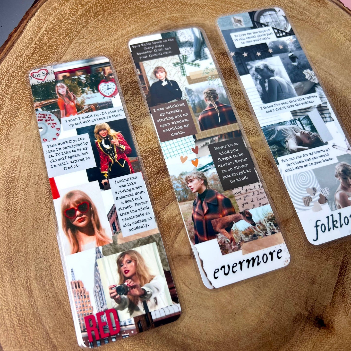Cozy Reads Shop - Eras Collage Bookmarks: Showgirl / Tassel