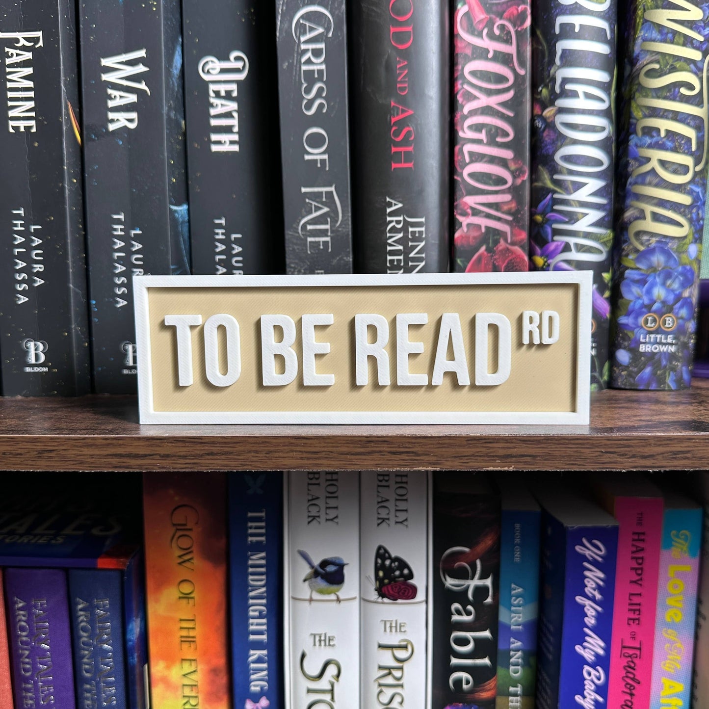 The Crafted Nook - To Be Read Street Sign | Bookshelf Decor: Red