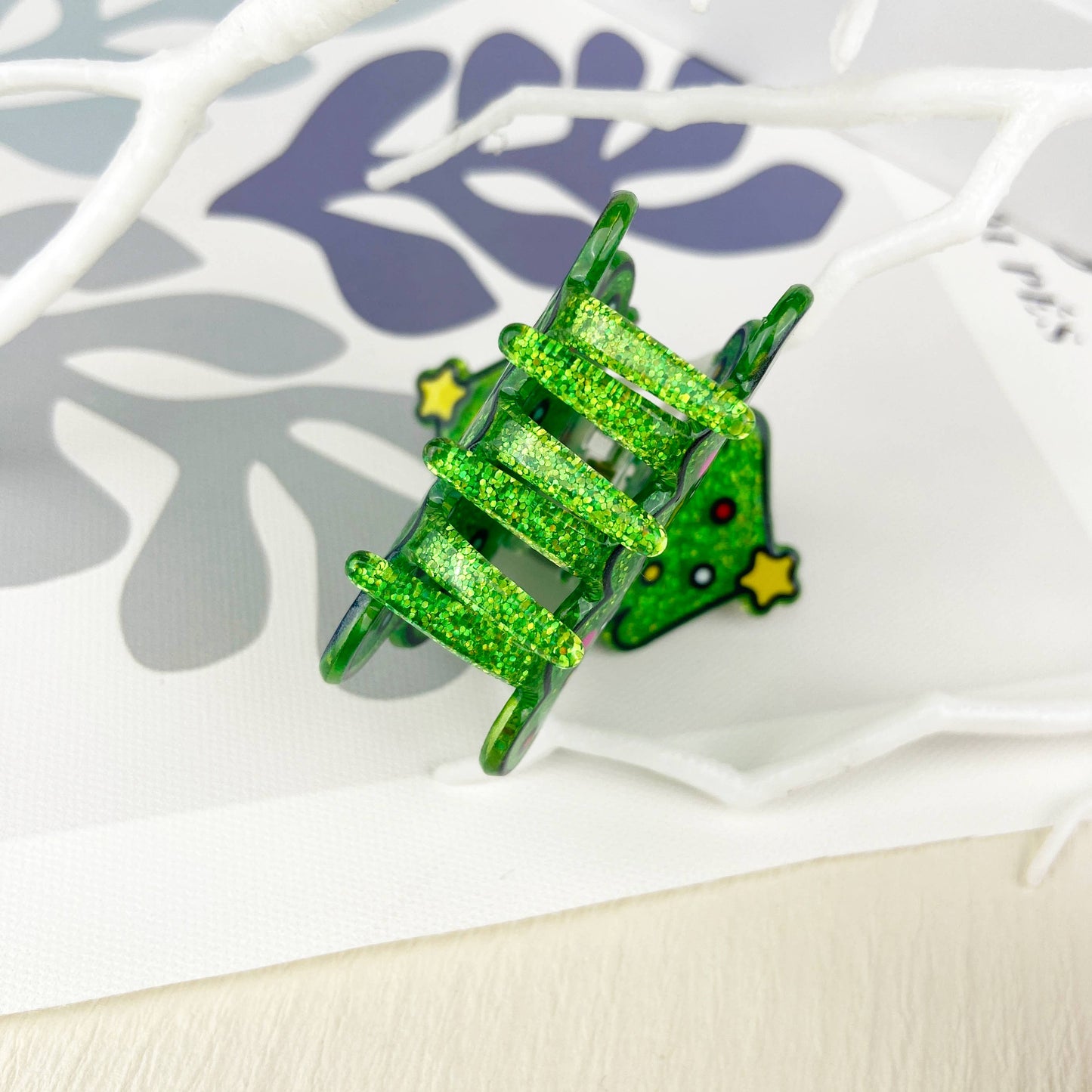 mildstyles - Christmas tree hair claw clip: Snowflake