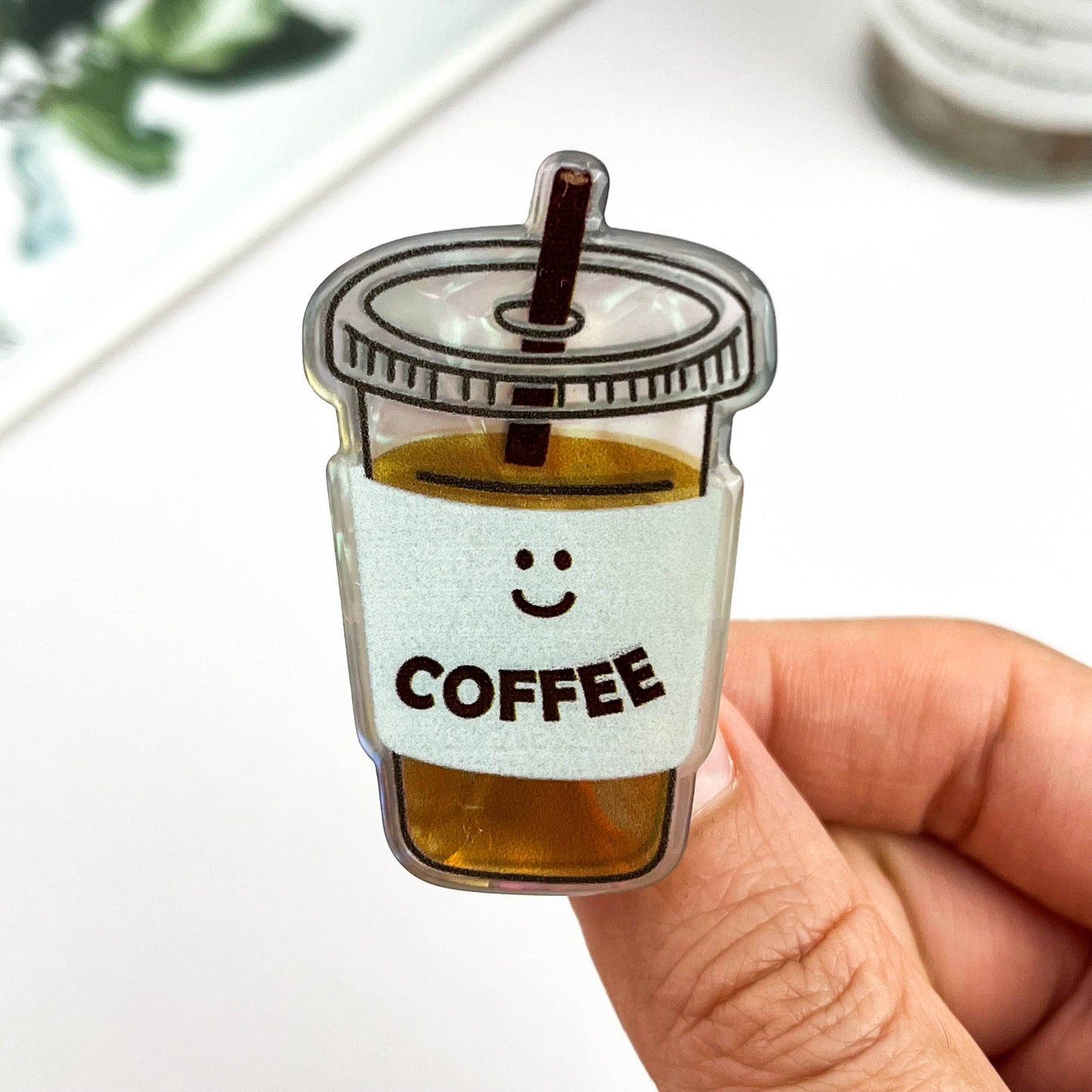 mildstyles - Mini Coffee Muffin Print Claw Clip – Summer Gift: Coffee