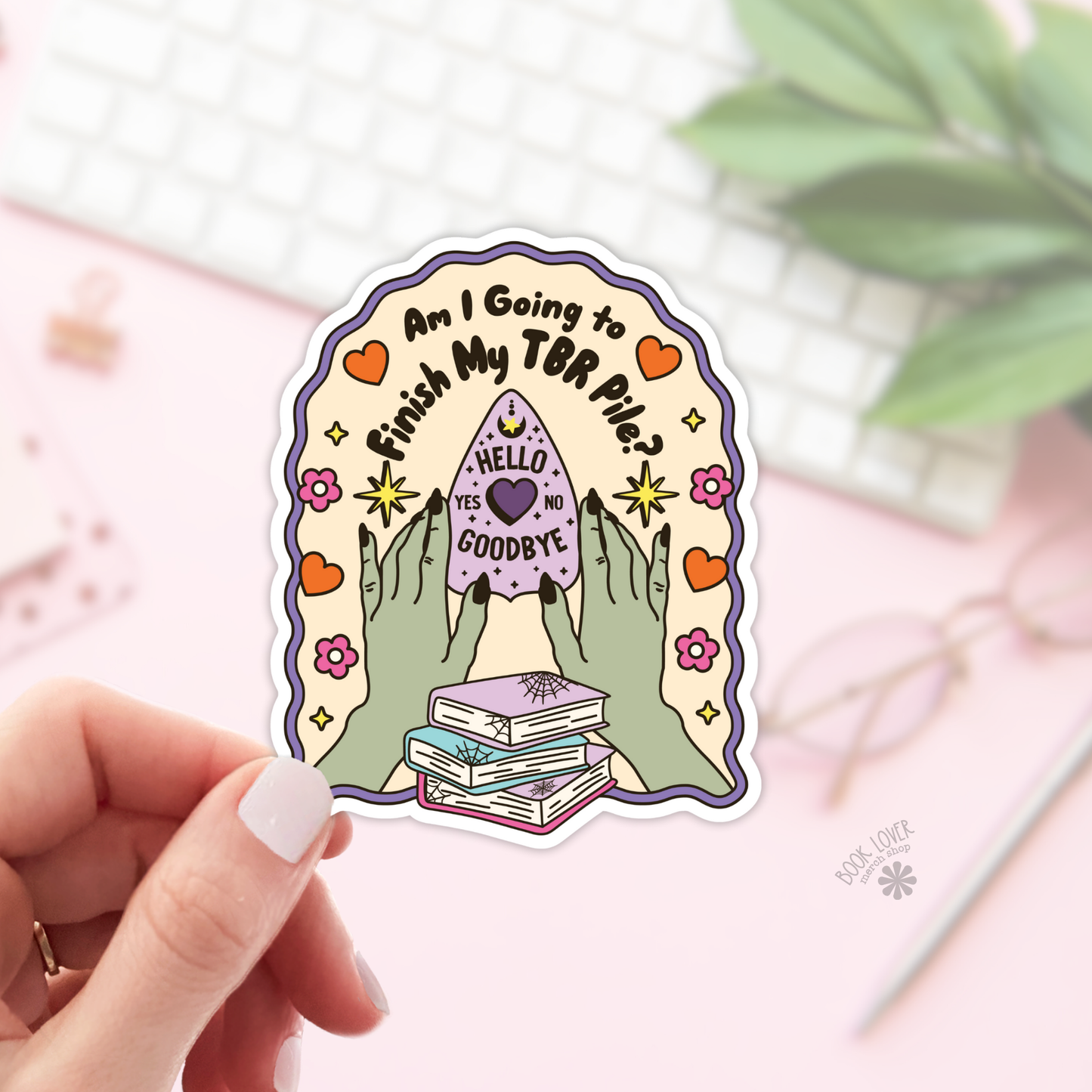Book Lover Merch Shop - Am I going To Finish My TBR Pile Stickers Stickers / Bookish: Matte Stickers 2''