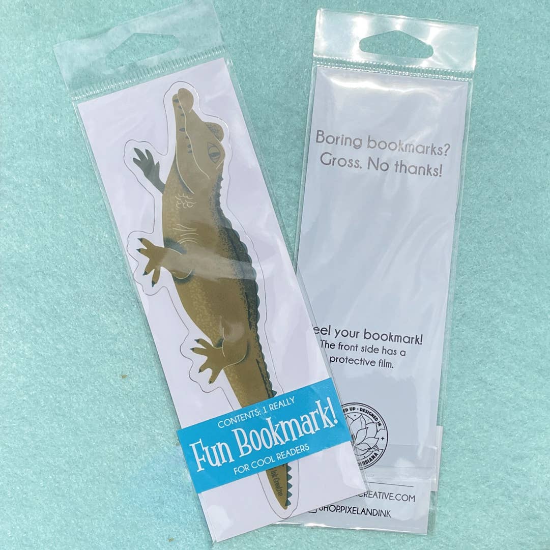 Pixel & Ink Creative - Alligator Bookmark – A Wild Pick for Book Lovers