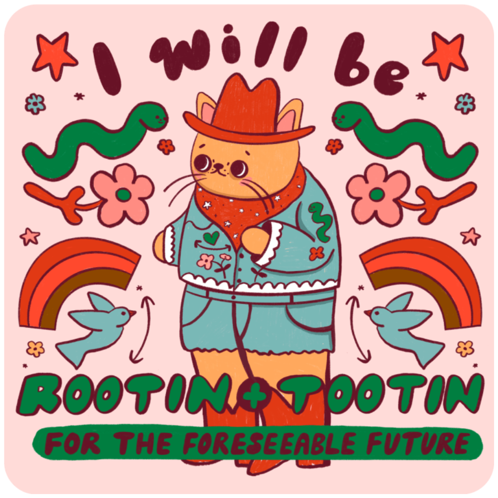 Tender Ghost - Rootin' and Tootin' Sticker
