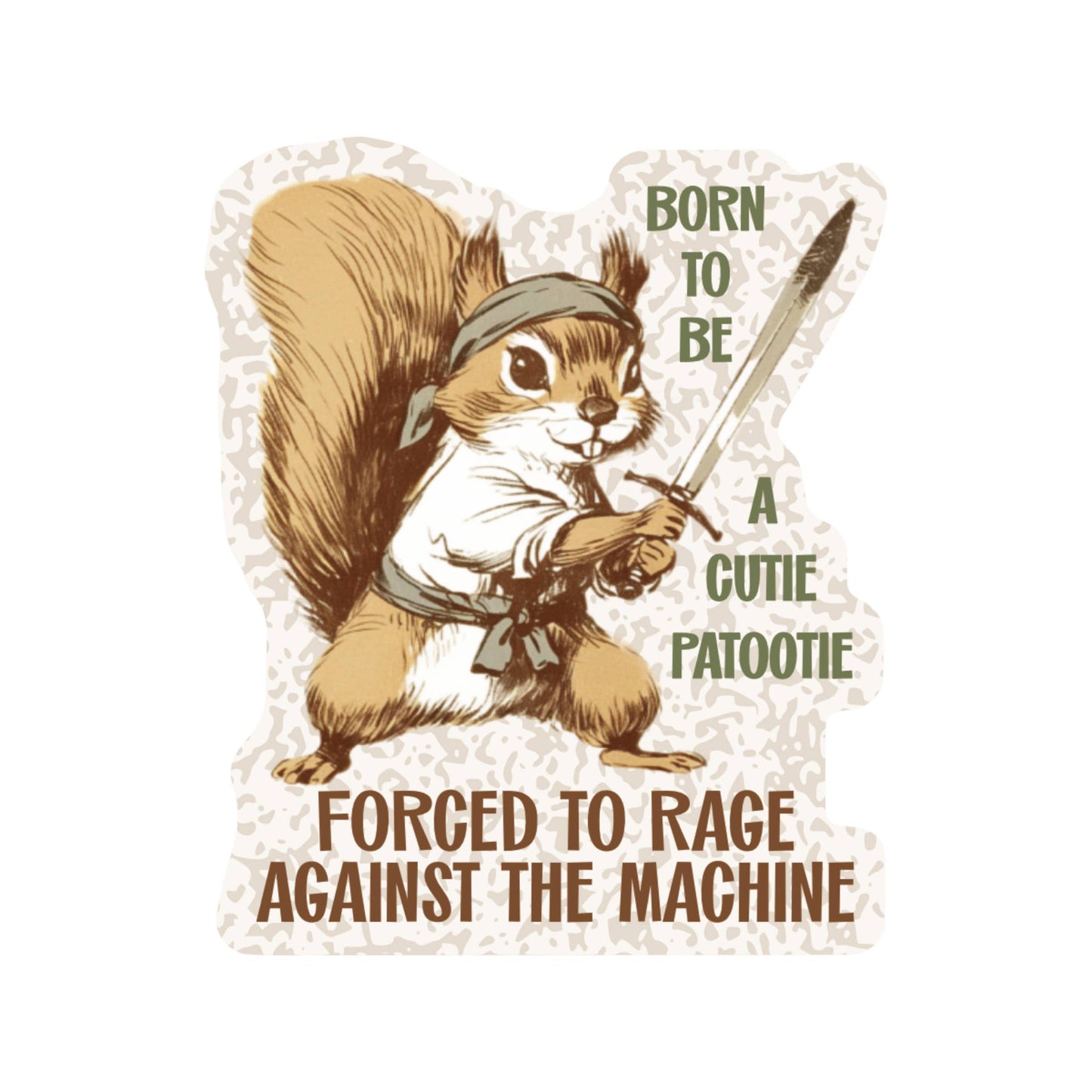 Juju and Moxie - Funny Squirrel Cute Rage Fight High Quality Vinyl Sticker