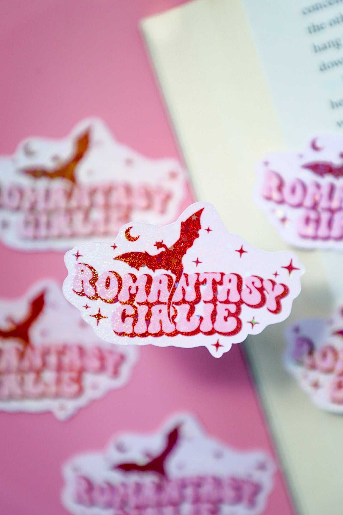 Furever Booked - Romantasy Girlie Glitter Sticker