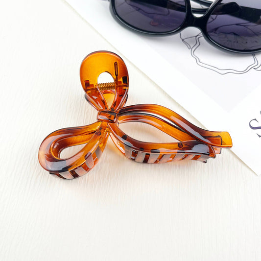 mildstyles - Transparent jelly Bow Large Spring Hair Claw Clips: Redleo