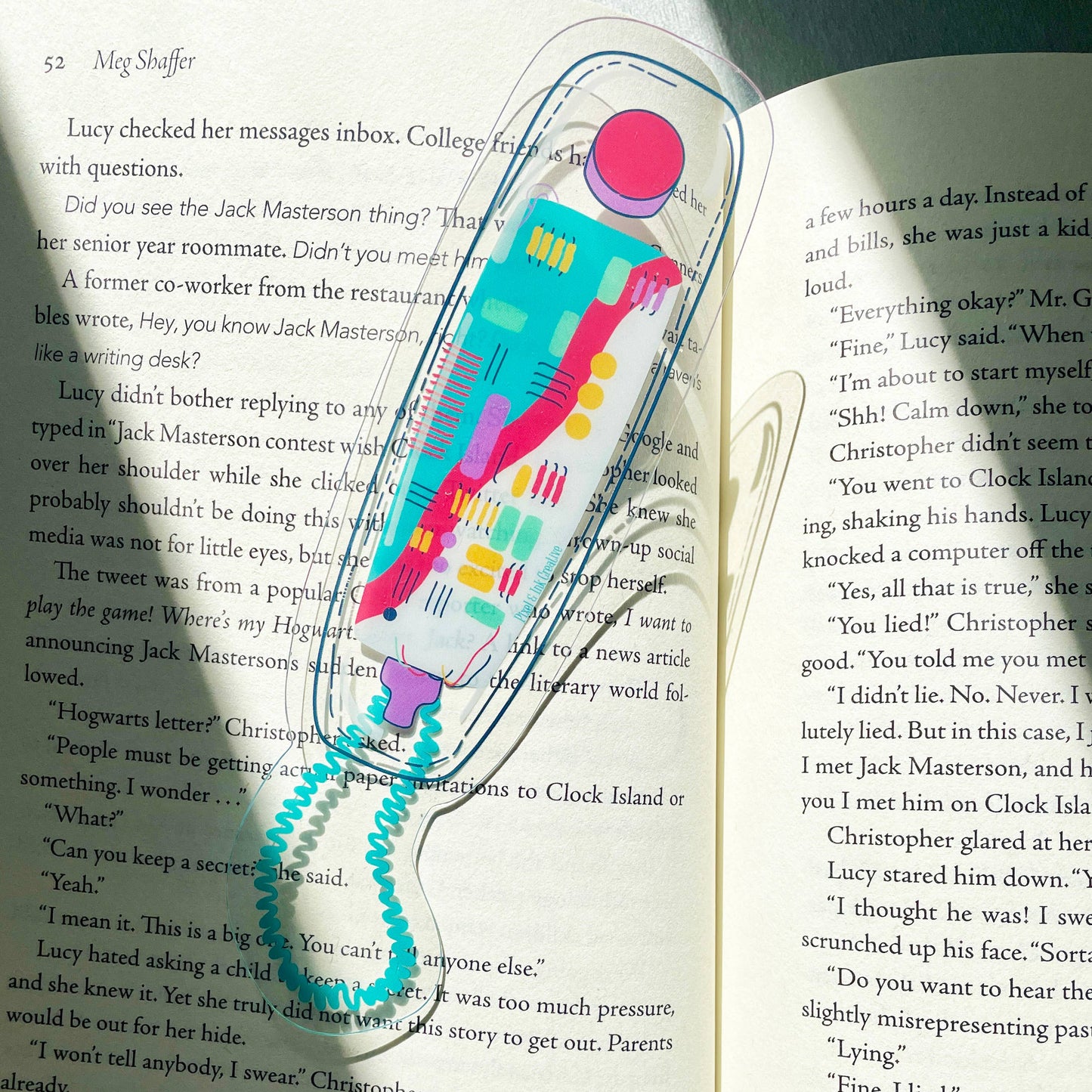 Pixel & Ink Creative - Retro Clear Phone Bookmark