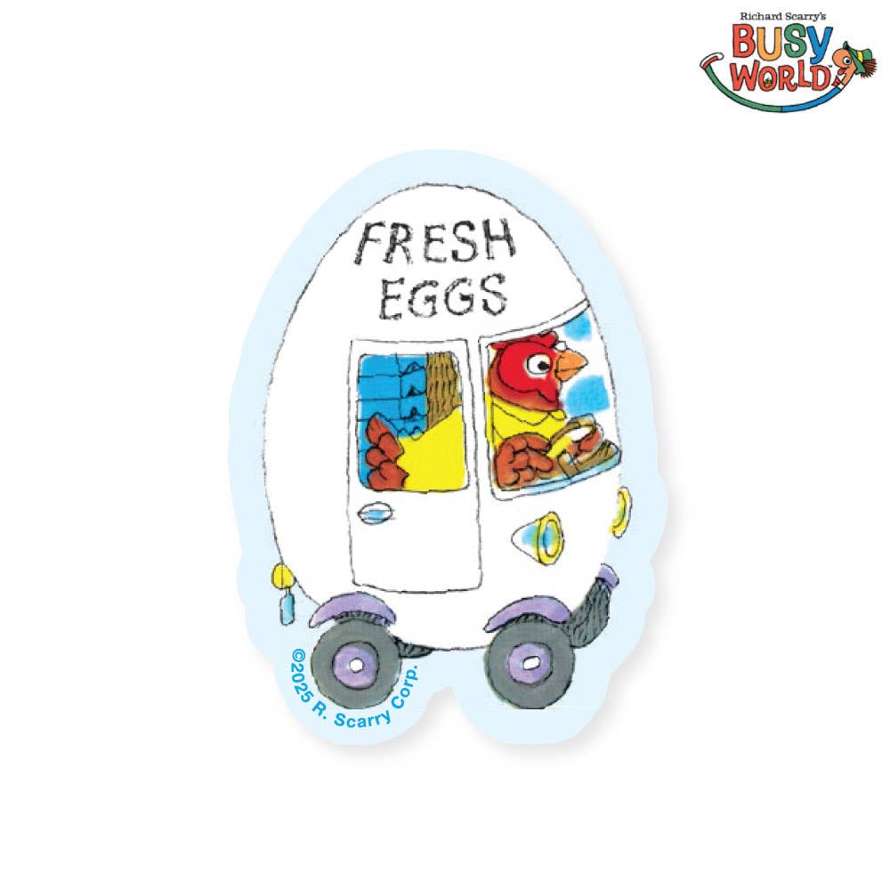 Three Potato Four - 3P4 x Richard Scarry® - Egg Car Sticker