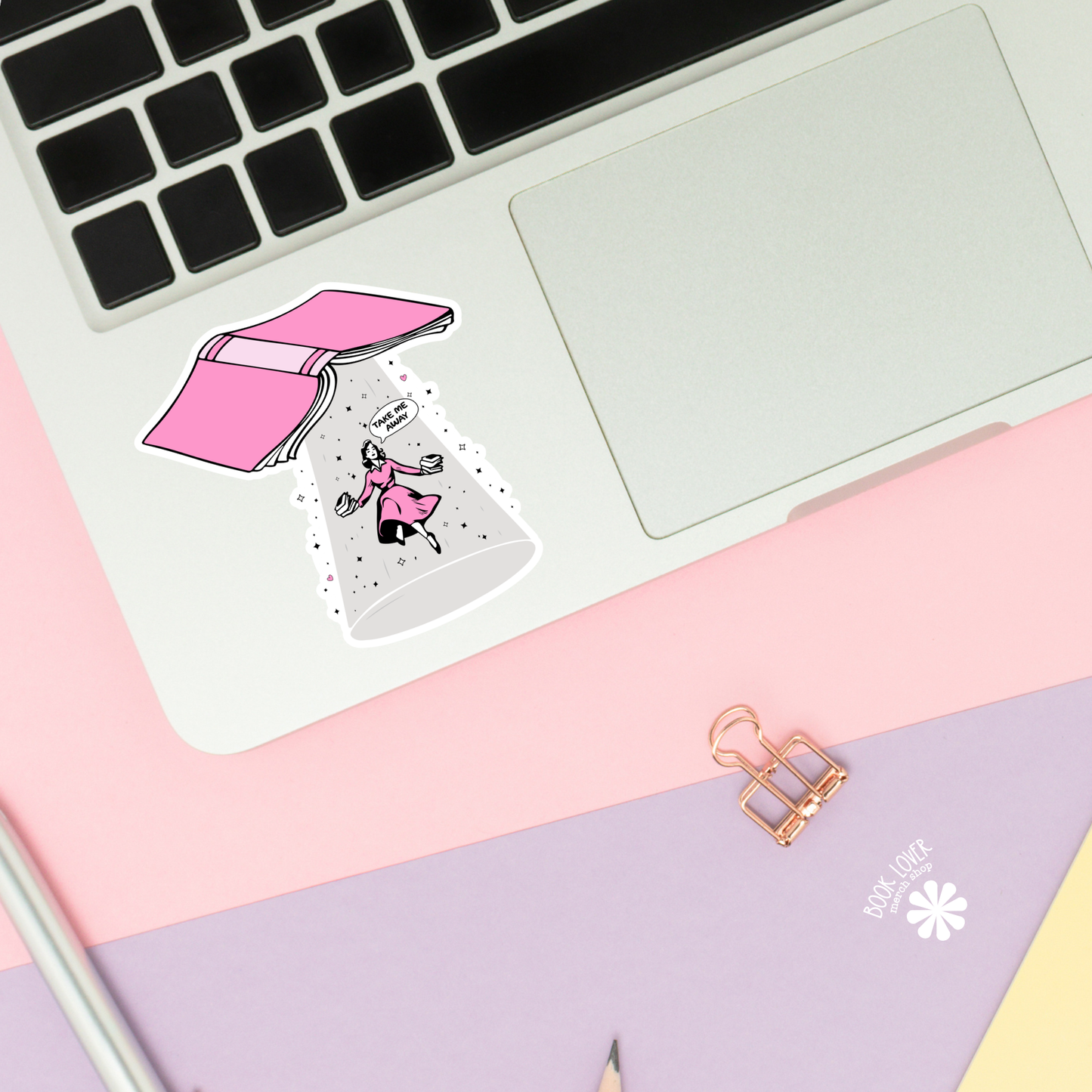 Book Lover Merch Shop - Take Me Away Stickers / Bookish Stickers / Book Lover Gift: 3''