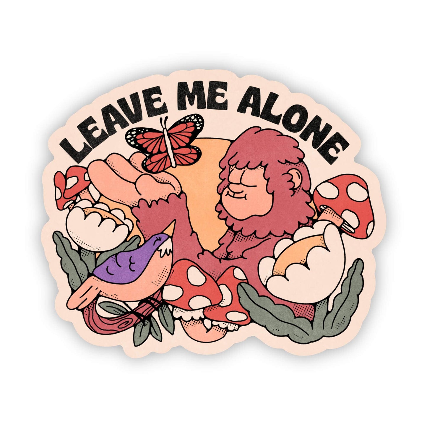 Big Moods - "Leave me alone" Bigfoot Nature Sticker