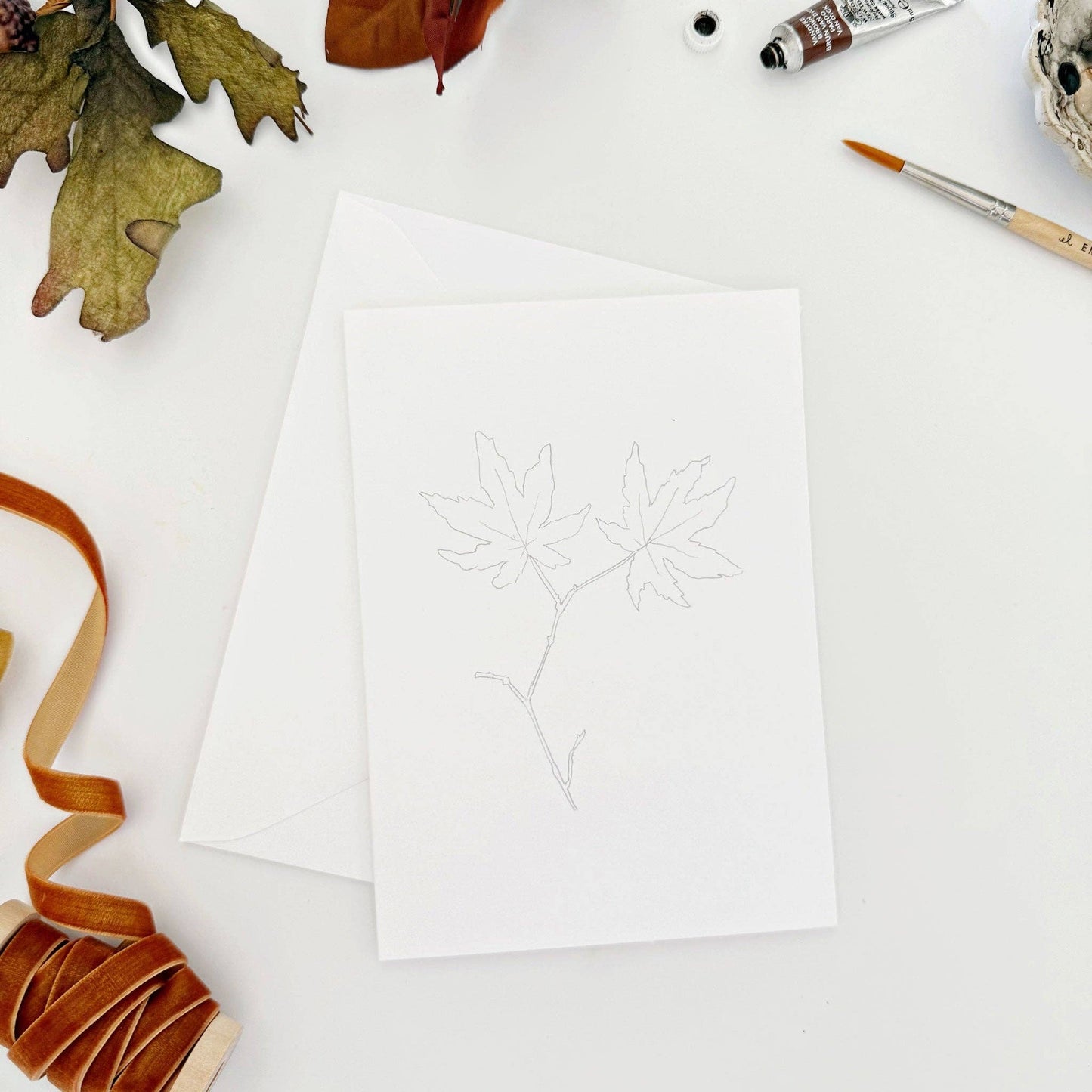 emily lex studio - Fall leaves paintable notecards