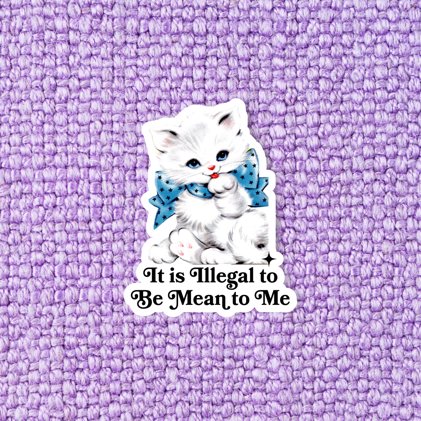 Radical Buttons - Funny cat sticker, Cute vintage sticker, Laptop sticker 