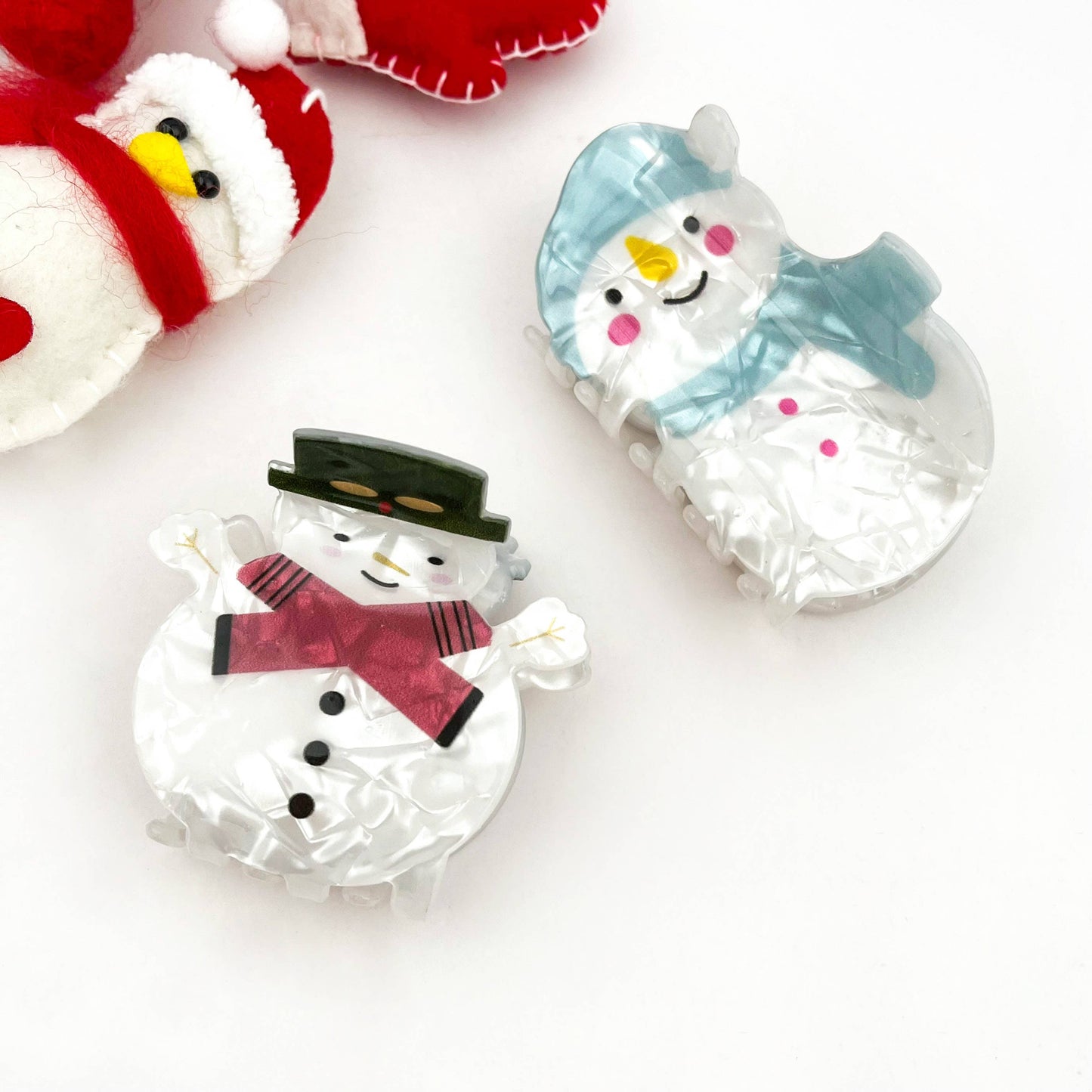 mildstyles - Christmas Festive Acrylic Printed Hair Claw: H