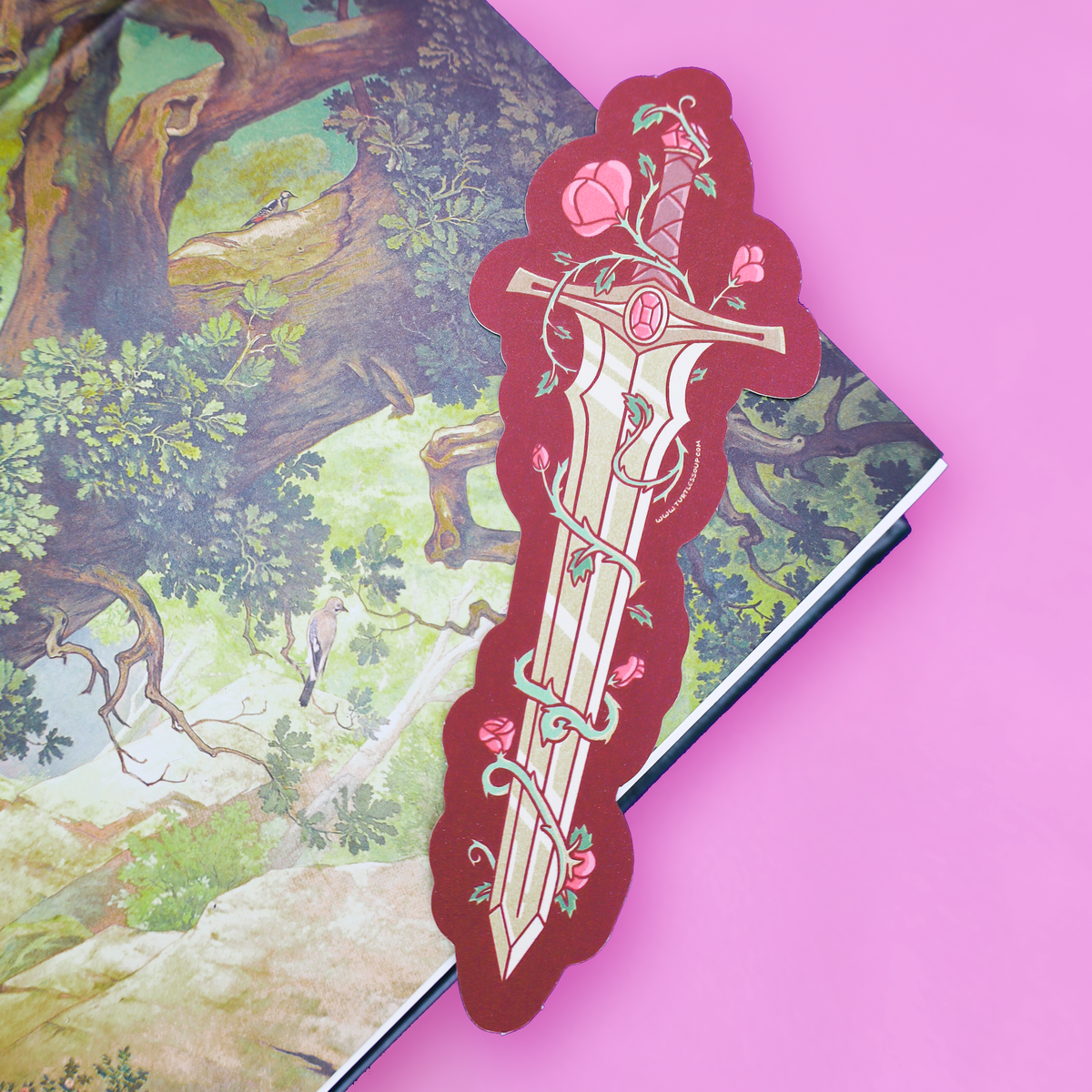 Turtle's Soup - Fantasy Sword and Roses Reading Gift Bookmark