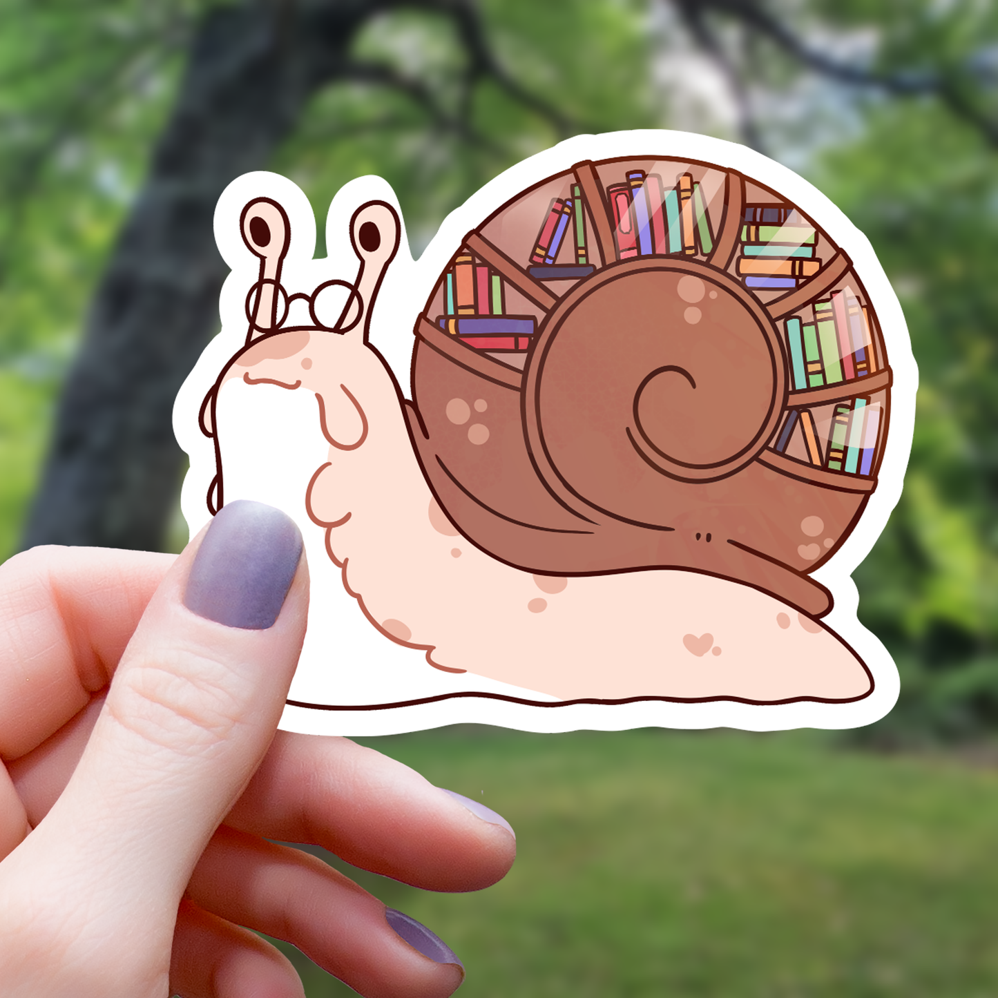Mimic Gaming Co - Snail With Library Shell Sticker - 3"