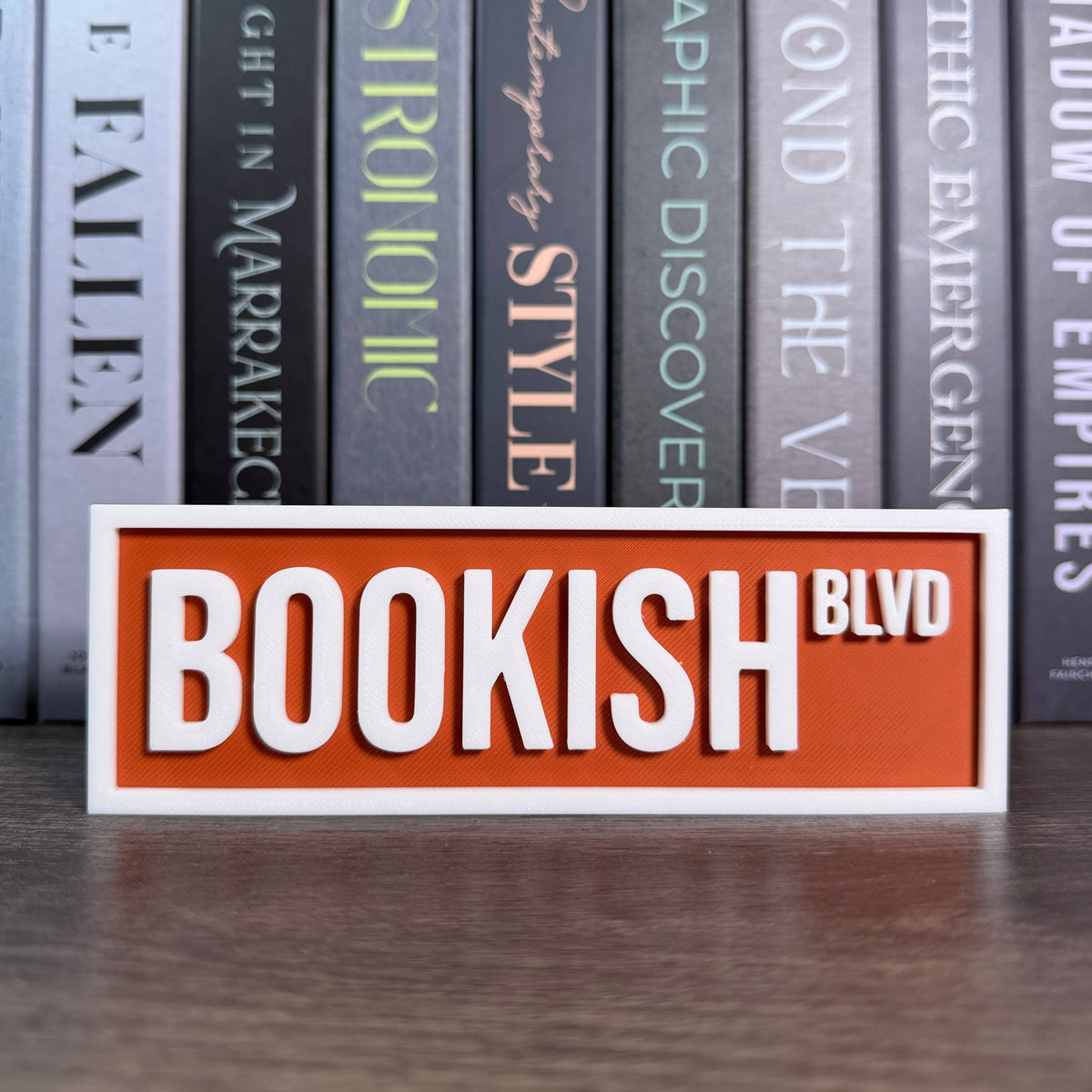 The Crafted Nook - Bookish Street Sign | Bookshelf Decor: Sky Blue