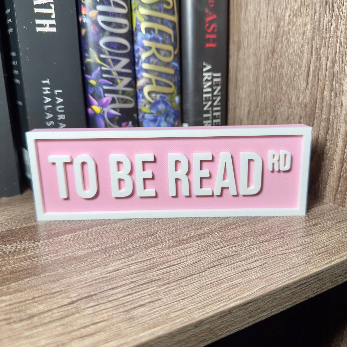 The Crafted Nook - To Be Read Street Sign | Bookshelf Decor: Red