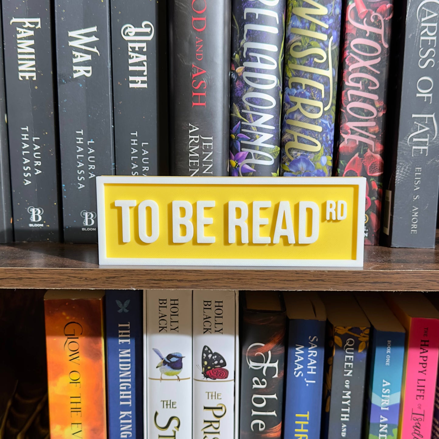 The Crafted Nook - To Be Read Street Sign | Bookshelf Decor: Red