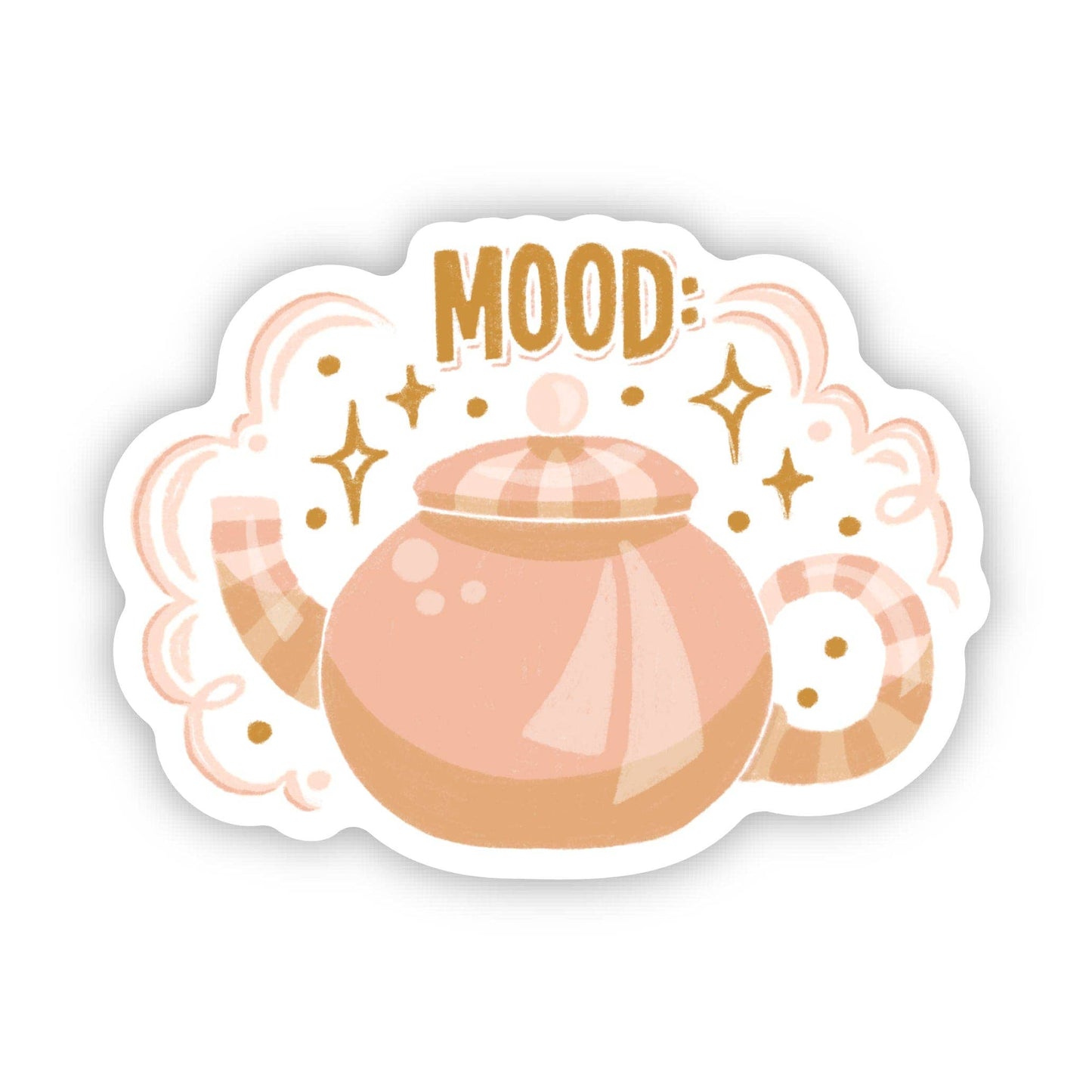 Big Moods - "Mood" Aesthetic Teapot Stars Sticker