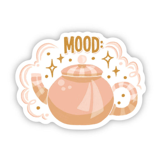 Big Moods - "Mood" Aesthetic Teapot Stars Sticker