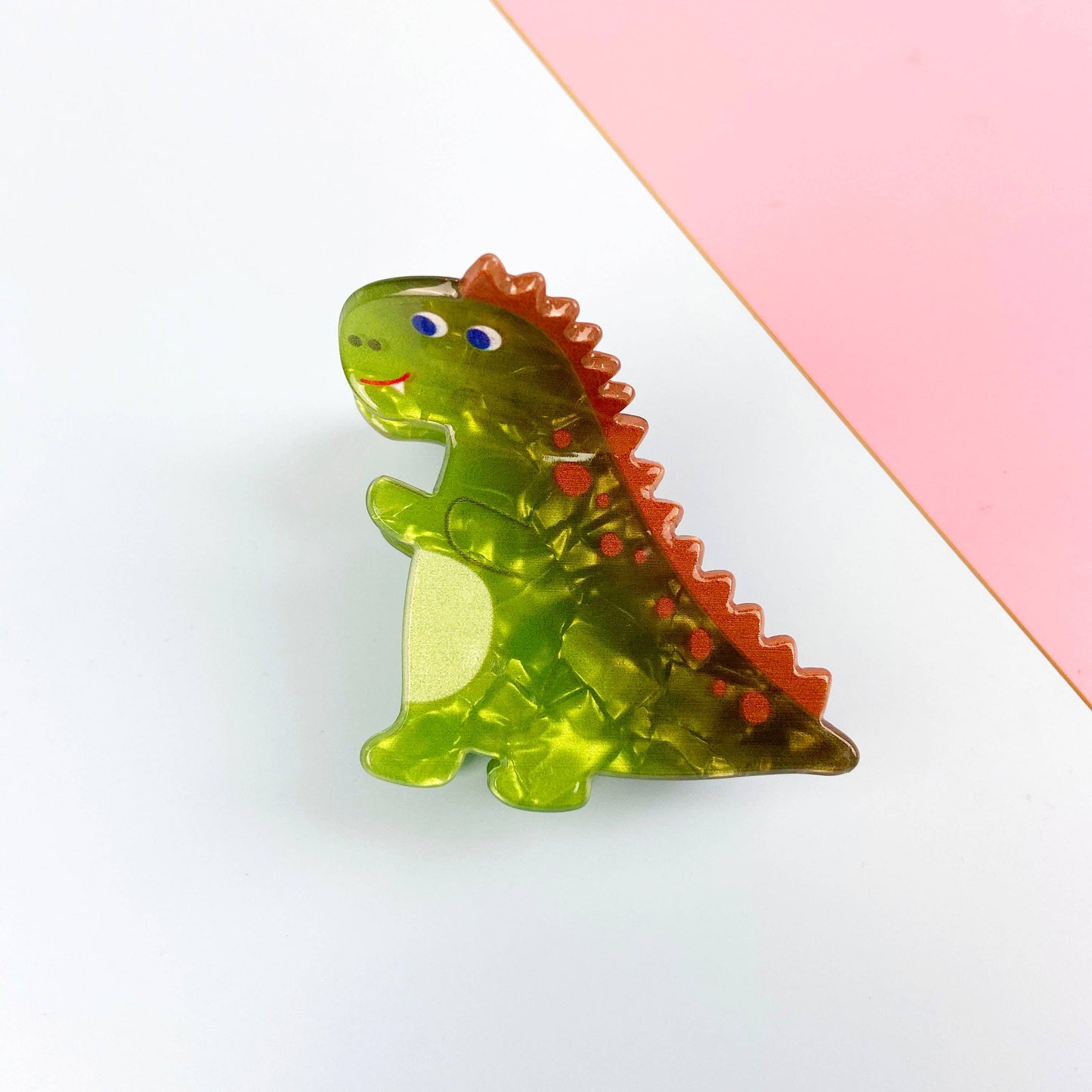 mildstyles - Cute Cartoon Dinosaur Spring Hair Claw Clips: Red-6cm