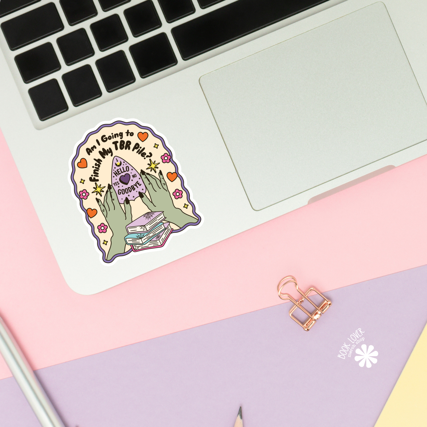 Book Lover Merch Shop - Am I going To Finish My TBR Pile Stickers Stickers / Bookish: Matte Stickers 2''