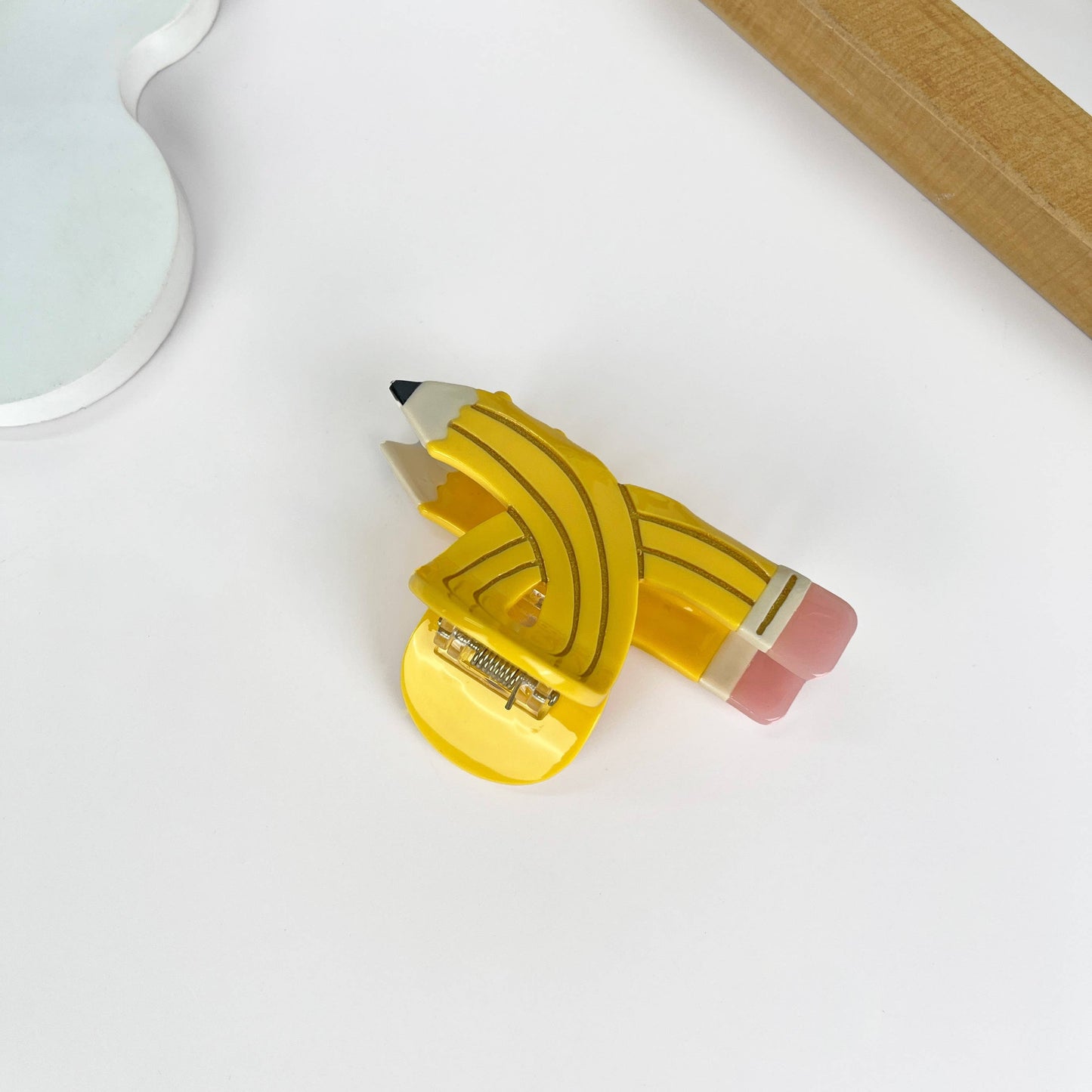 mildstyles - Acetate pencil hair claw clip: Yellow