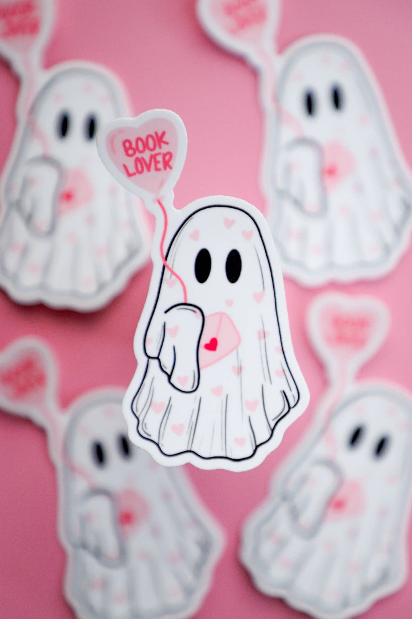 Furever Booked - Book Lover Ghost Sticker
