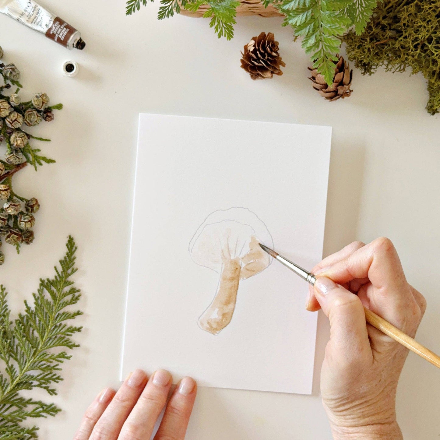 emily lex studio - Mushrooms paintable notecards