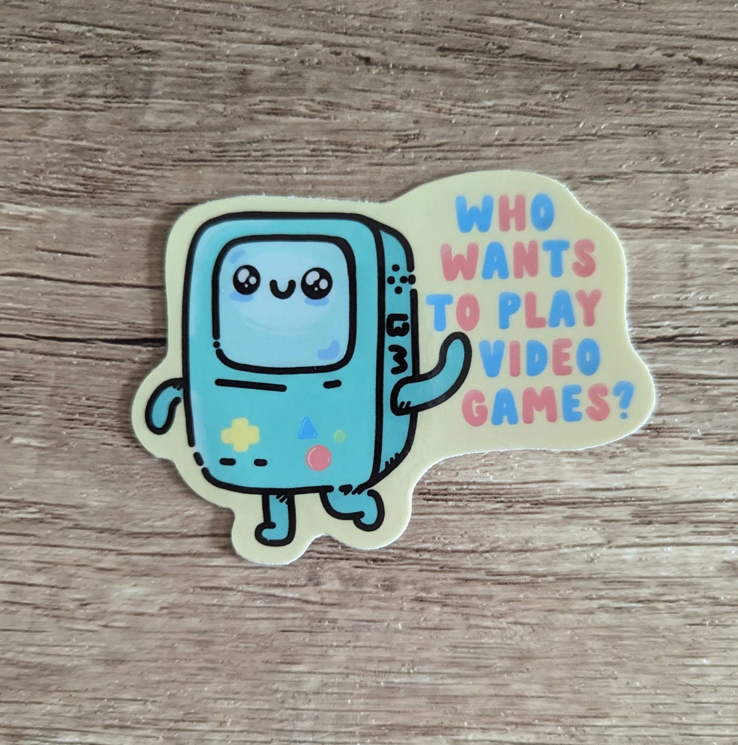 Sadsquatch - BMO Video Games - Cute Adventure Time Vinyl Sticker