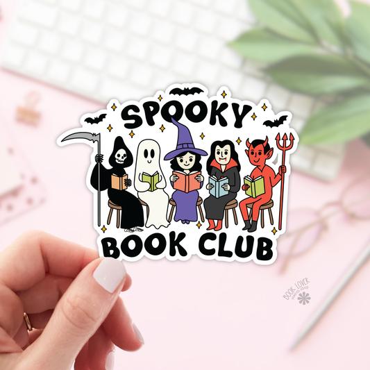 Book Lover Merch Shop - Spooky Book Club Stickers / Bookish Stickers / Book Lover: Matte Stickers 3''