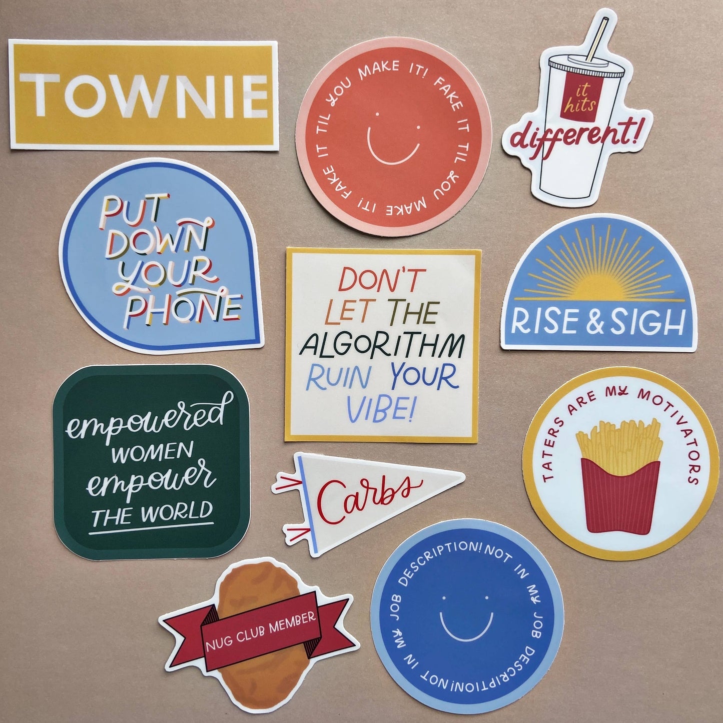 Just Follow Your Art - Carbs Vinyl Sticker | Funny Food Stickers, Pennant Sticker